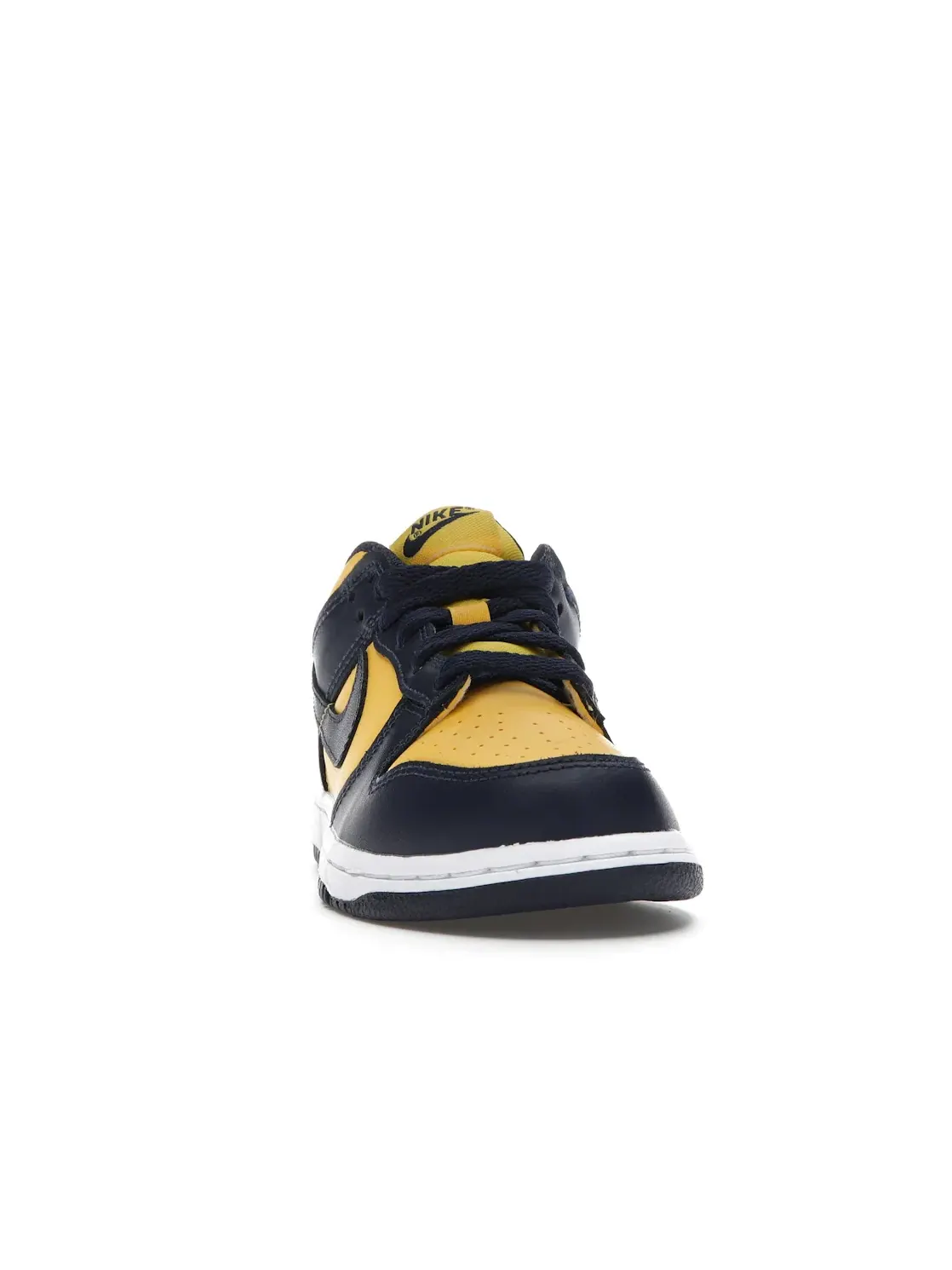 Детские кроссовки для мальчиков с кожаным верхом Nike Dunk Low — изображение 2 из 4, темно-синий-белый