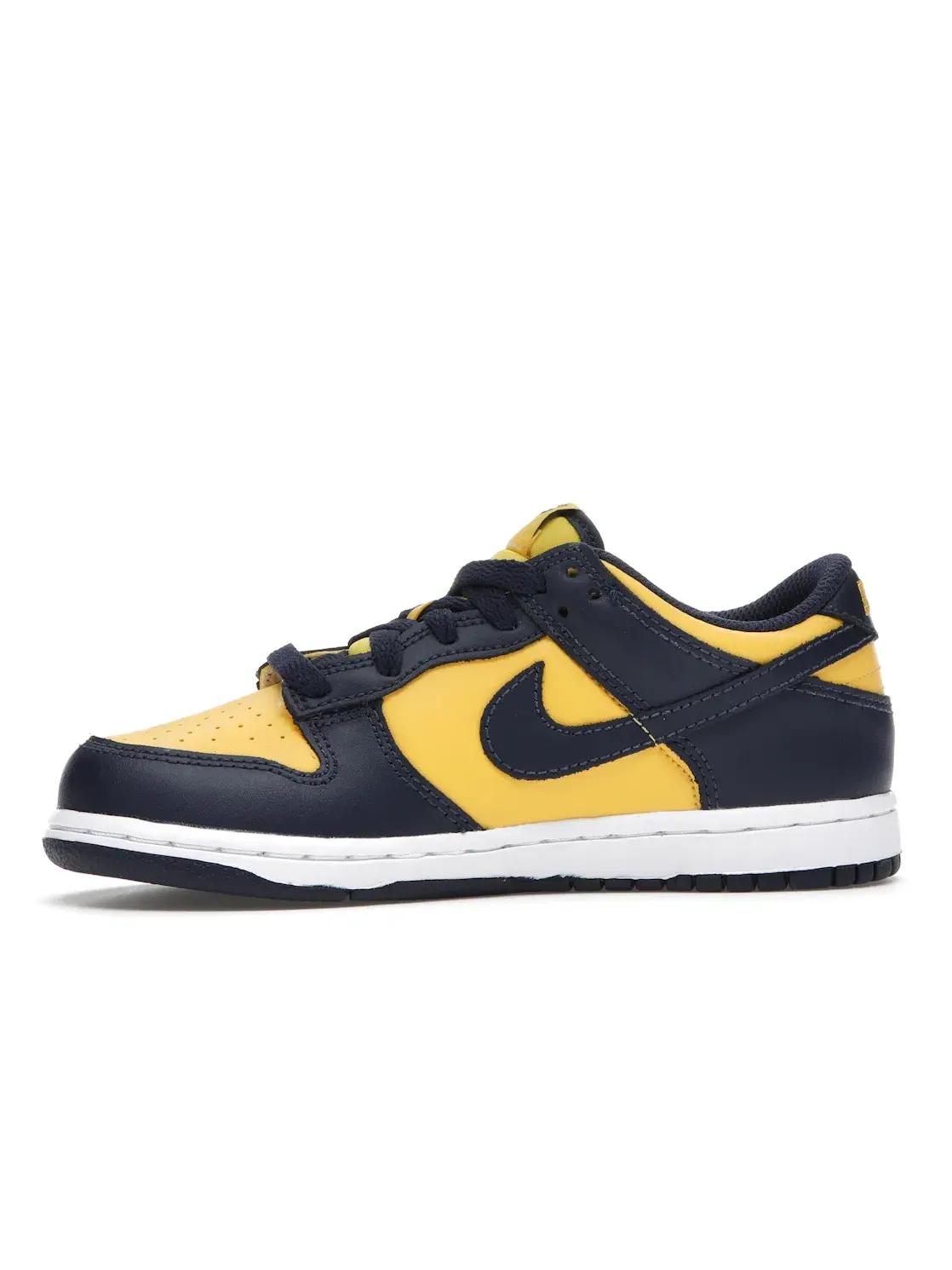 Детские кроссовки для мальчиков с кожаным верхом Nike Dunk Low — изображение 3 из 4, темно-синий-белый