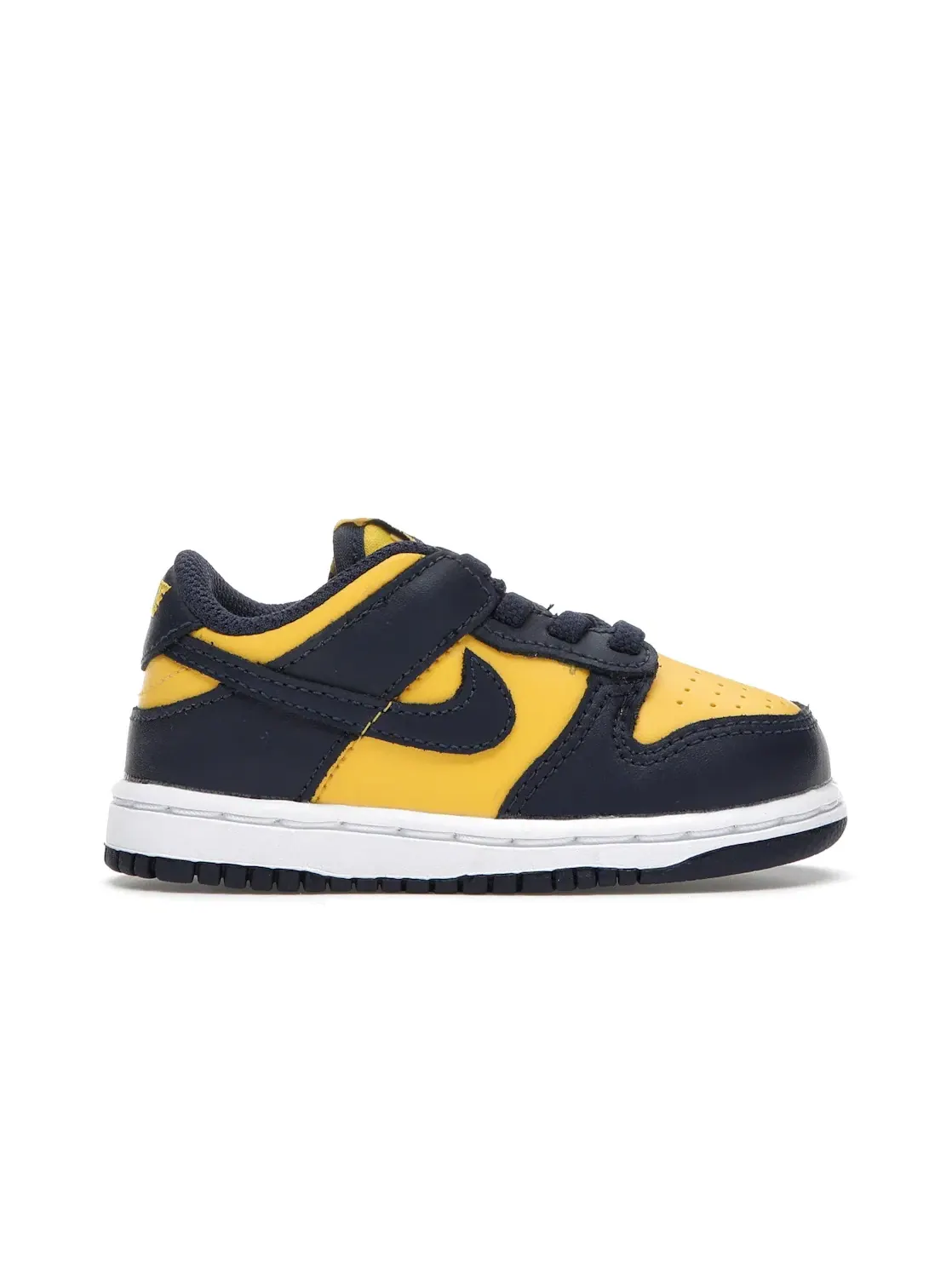 Детские кроссовки с верхом из кожи и замши Nike Dunk Low — изображение 1 из 4, темно-синий-белый