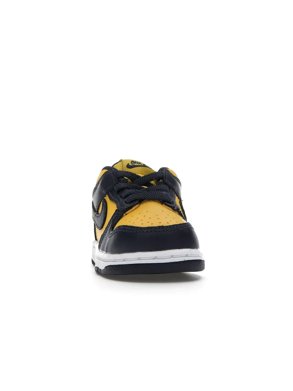 Детские кроссовки с верхом из кожи и замши Nike Dunk Low — изображение 2 из 4, темно-синий-белый