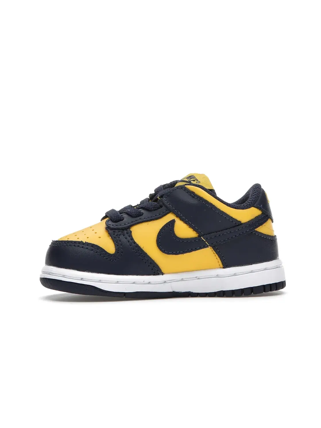 Детские кроссовки с верхом из кожи и замши Nike Dunk Low — изображение 3 из 4, темно-синий-белый