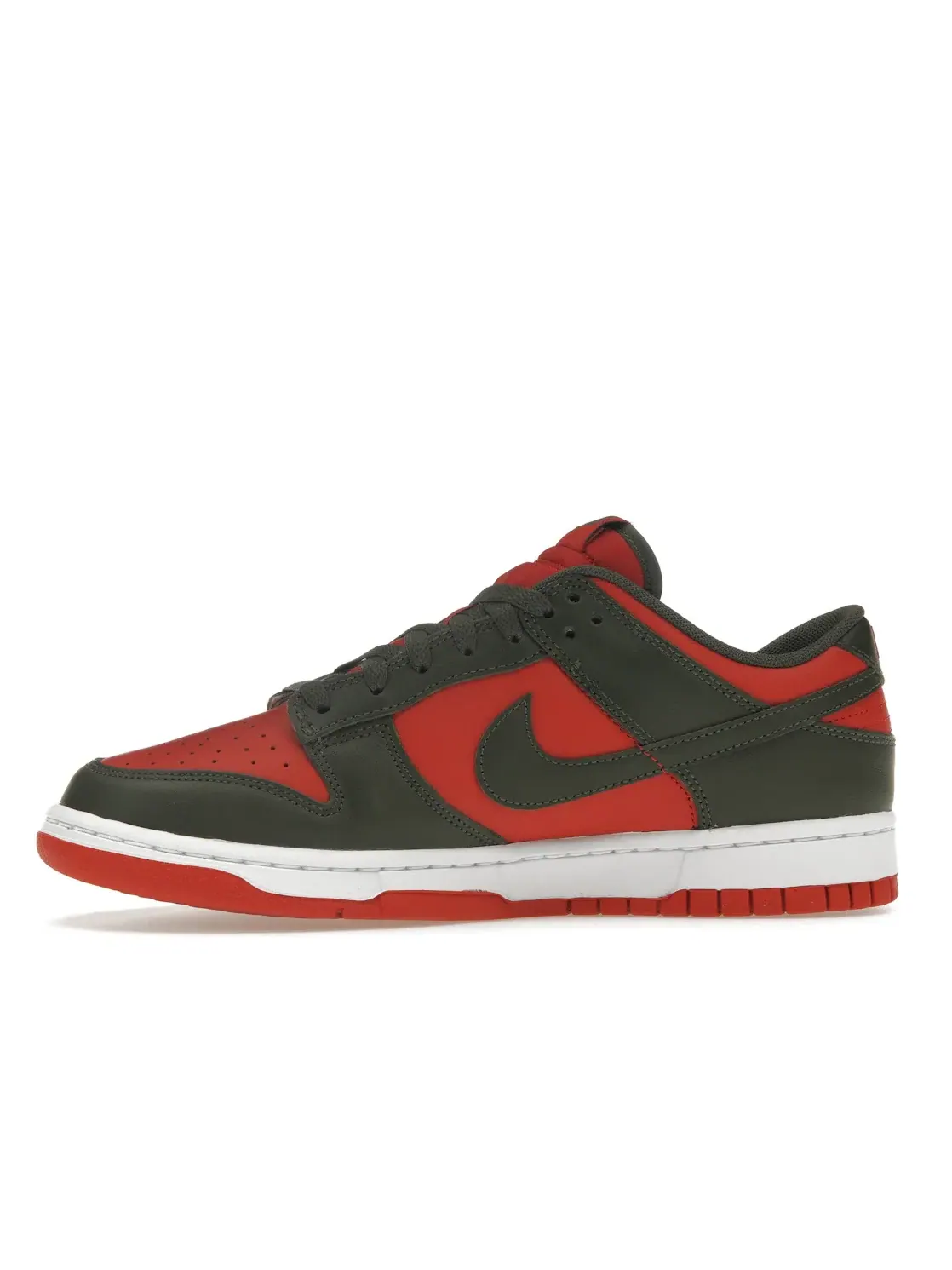 Мужские кроссовки с кожаным верхом Nike Dunk Low — изображение 3 из 4, красный/хаки/белый