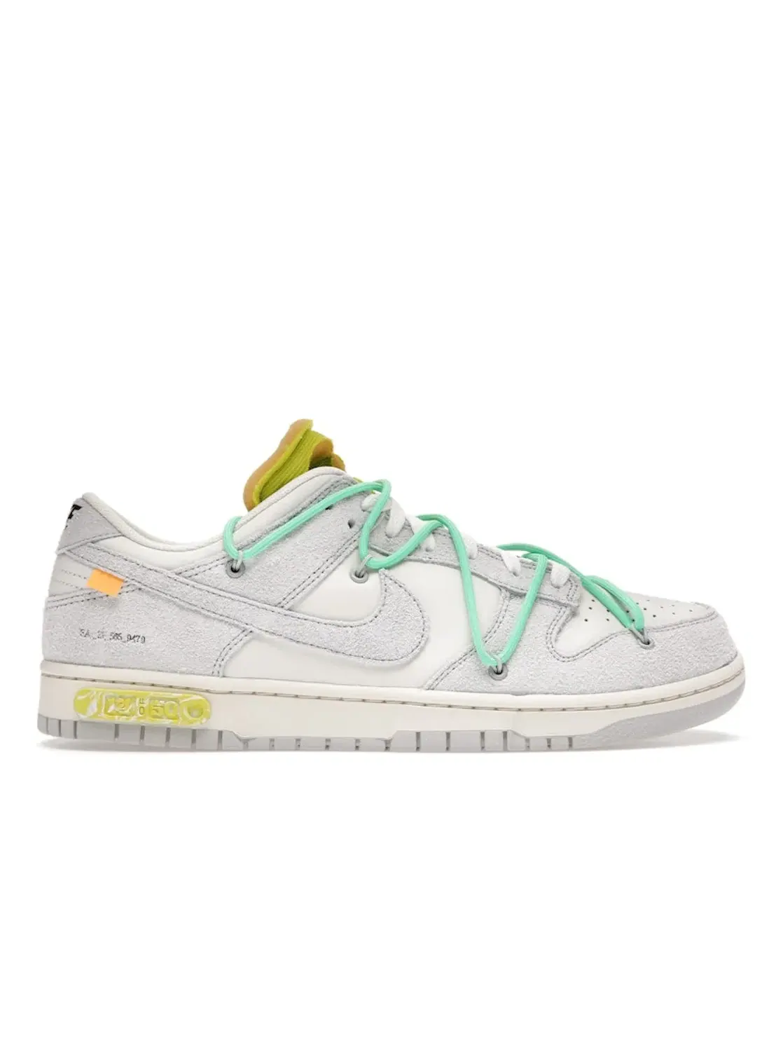 Мужские кроссовки Lifestyle Nike Dunk Low Off-White Lot 14 Nike — изображение 1 из 4, серый-зеленый