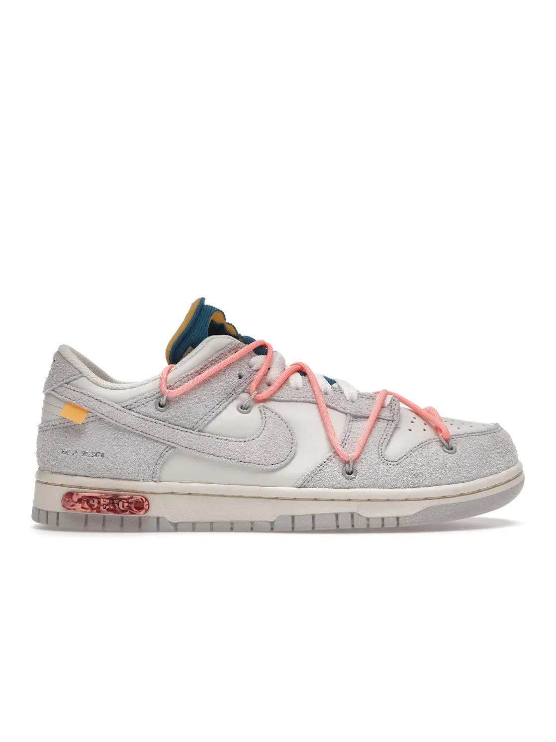 Мужские кроссовки с дизайном Nike Dunk Low Off-White Lot 19 Nike — изображение 1 из 4, серый-оранжевый