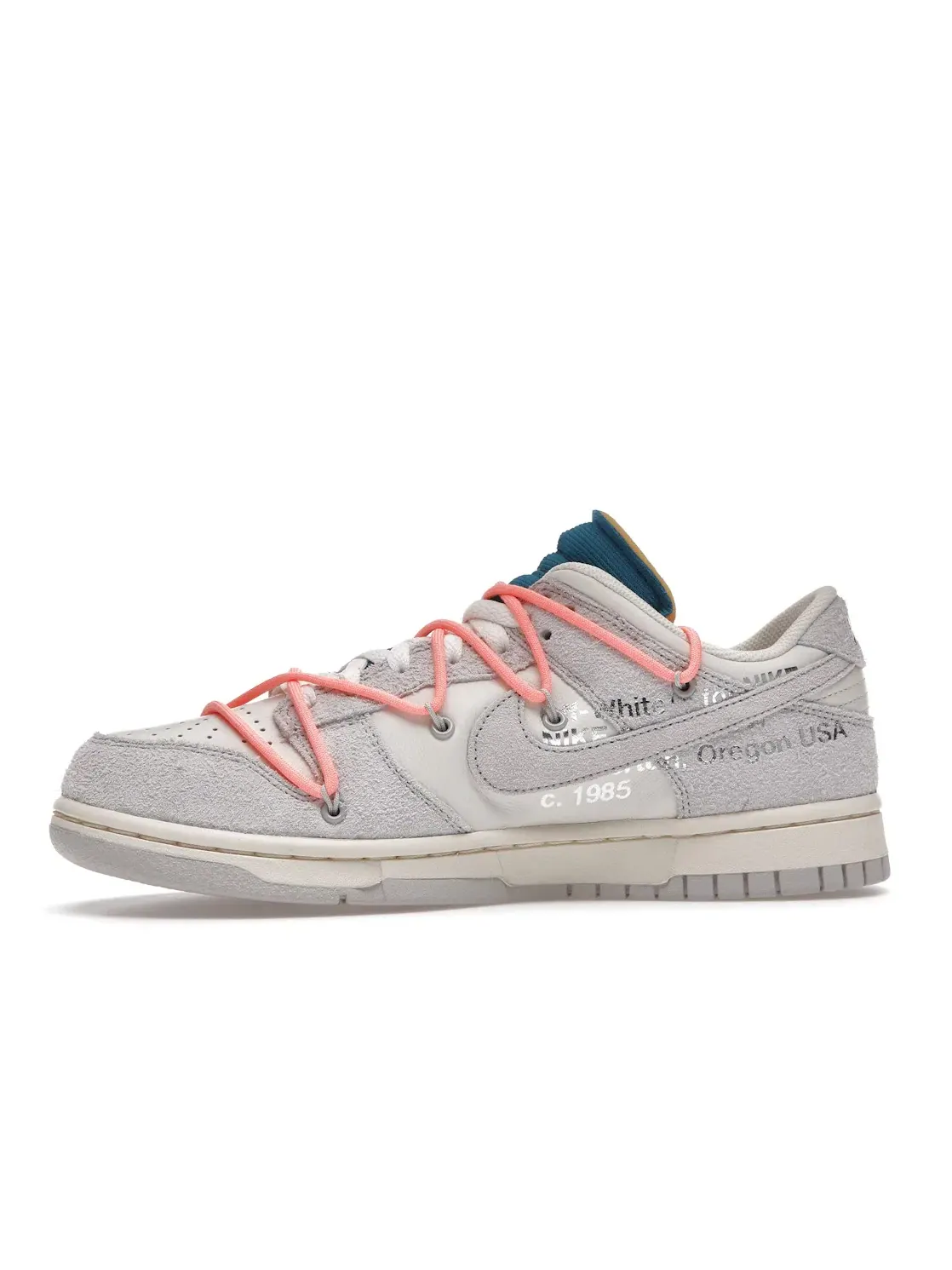 Мужские кроссовки с дизайном Nike Dunk Low Off-White Lot 19 Nike — изображение 3 из 4, серый-оранжевый