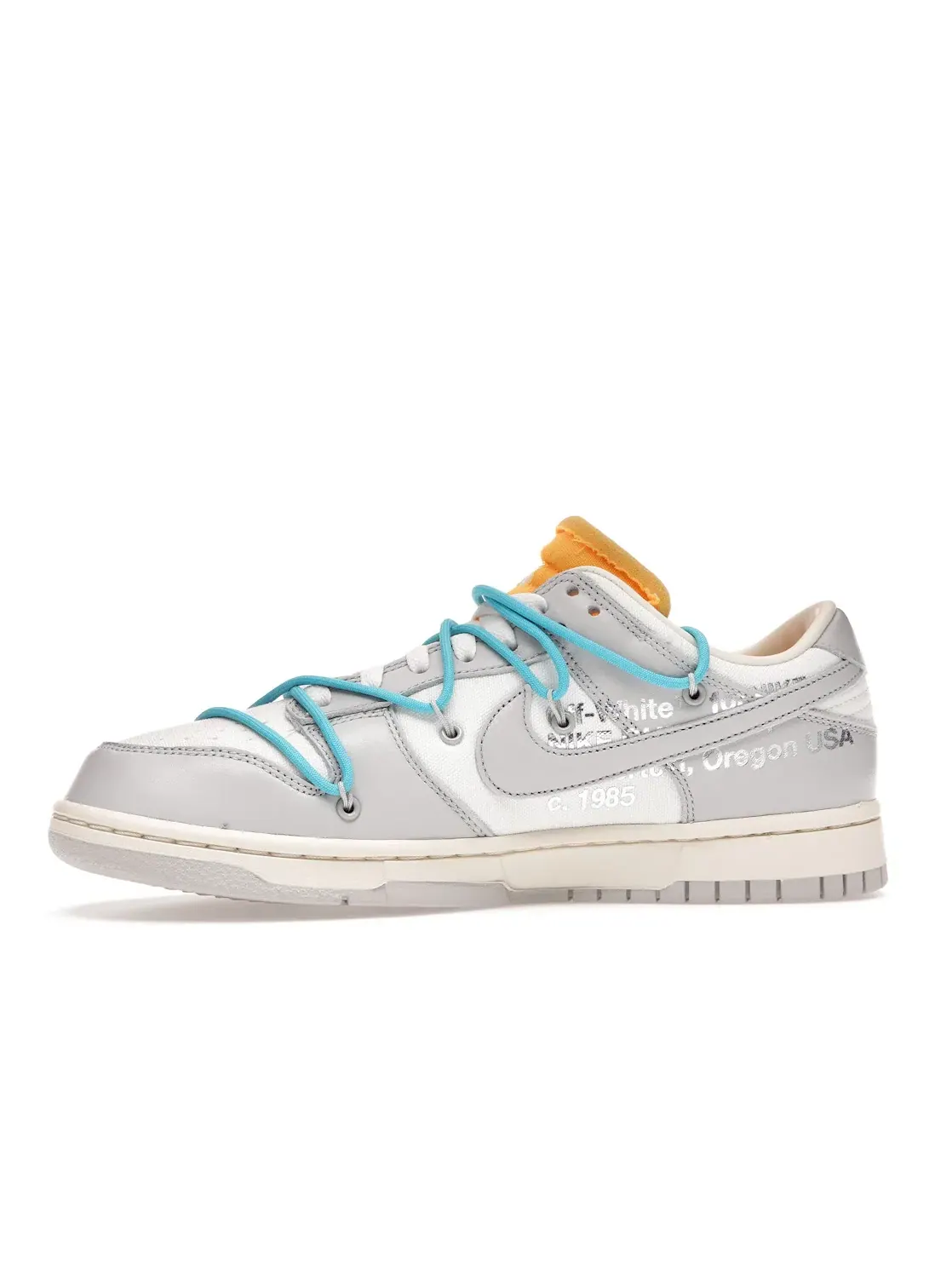 Мужские кроссовки с контрастной расцветкой Nike Dunk Low Off-White Lot 2 Nike — изображение 3 из 4, серый-синий