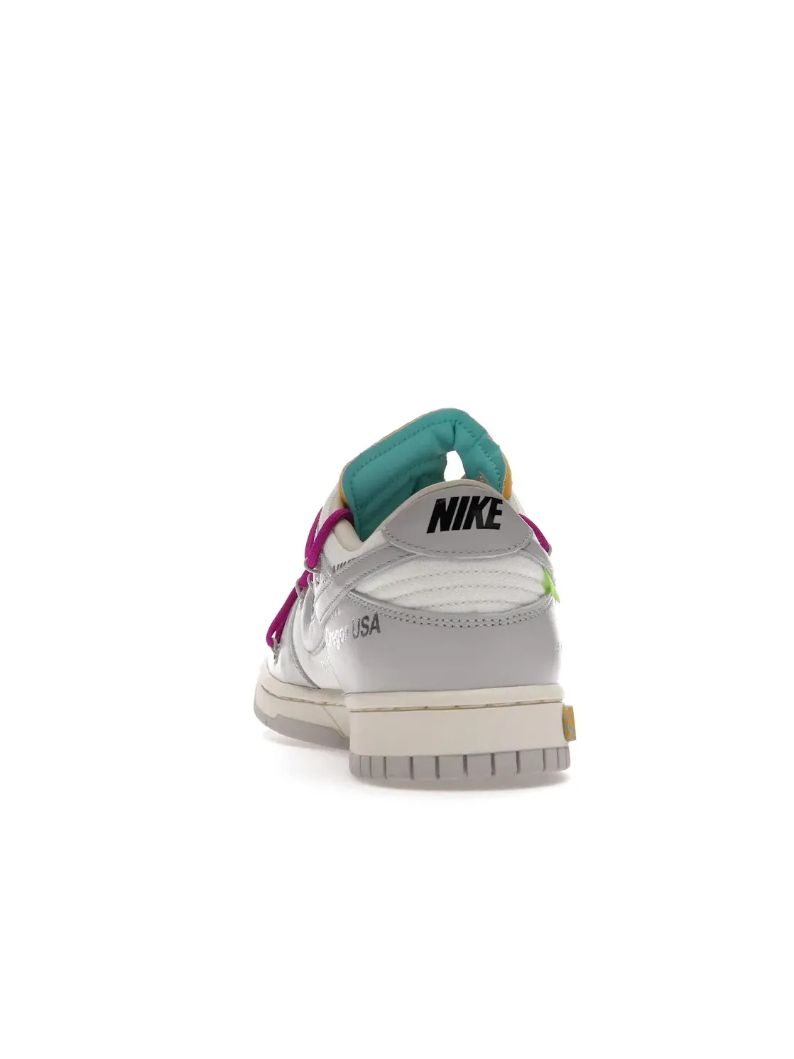 Мужские кроссовки с кожаным и текстильным верхом Nike Dunk Low Off-White Lot 21 Nike — изображение 4 из 4, серый-фиолетовый