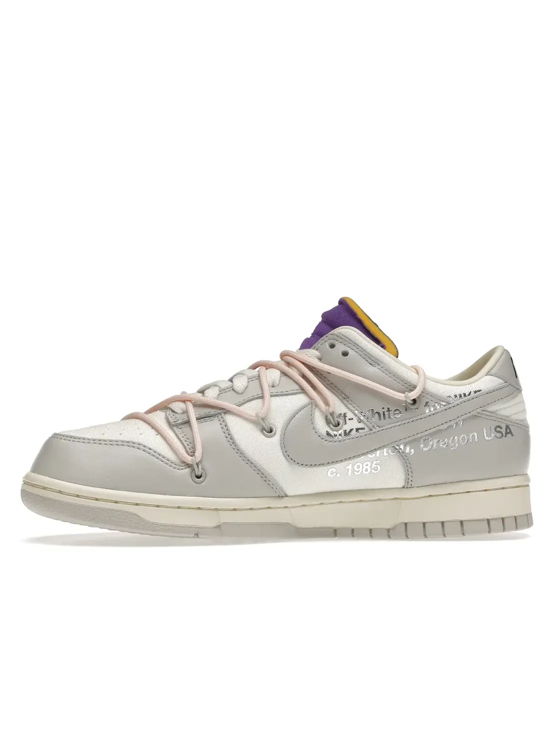 Мужские кроссовки Lifestyle Nike Dunk Low Off-White Lot 24 — изображение 3 из 4, серый