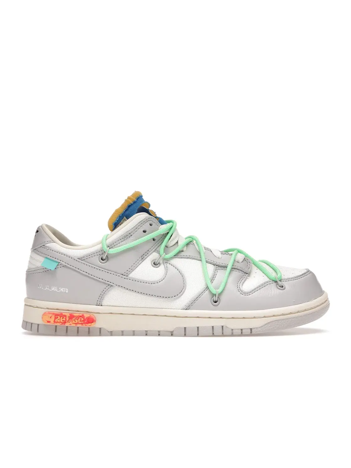 Мужские кроссовки Lifestyle с принтом Nike Dunk Low Off-White Lot 26 Nike — изображение 1 из 4, серый