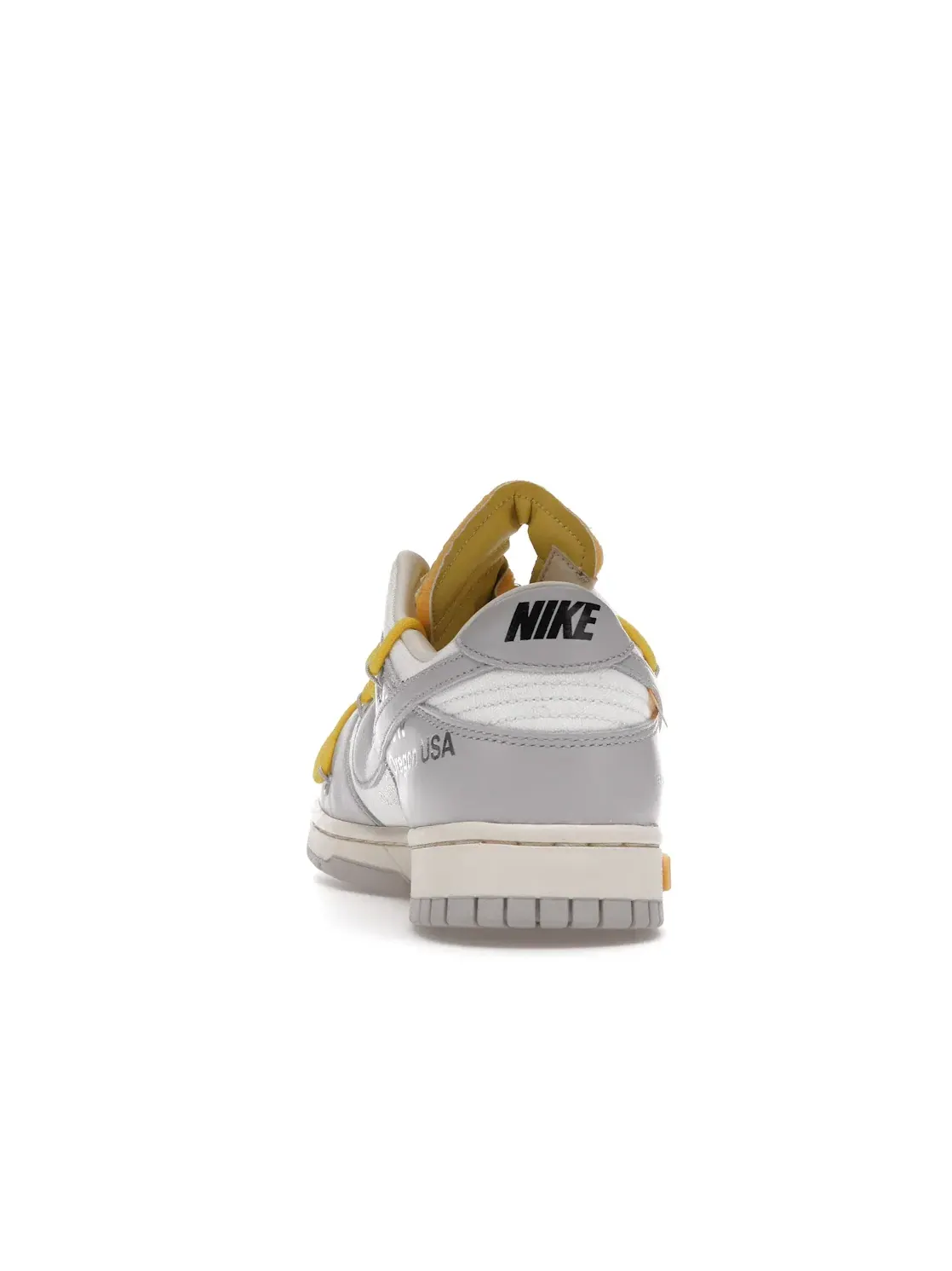 Мужские кроссовки Lifestyle с двумя шнурками Nike Dunk Low Off-White Lot 29 — изображение 4 из 4, серый-желтый