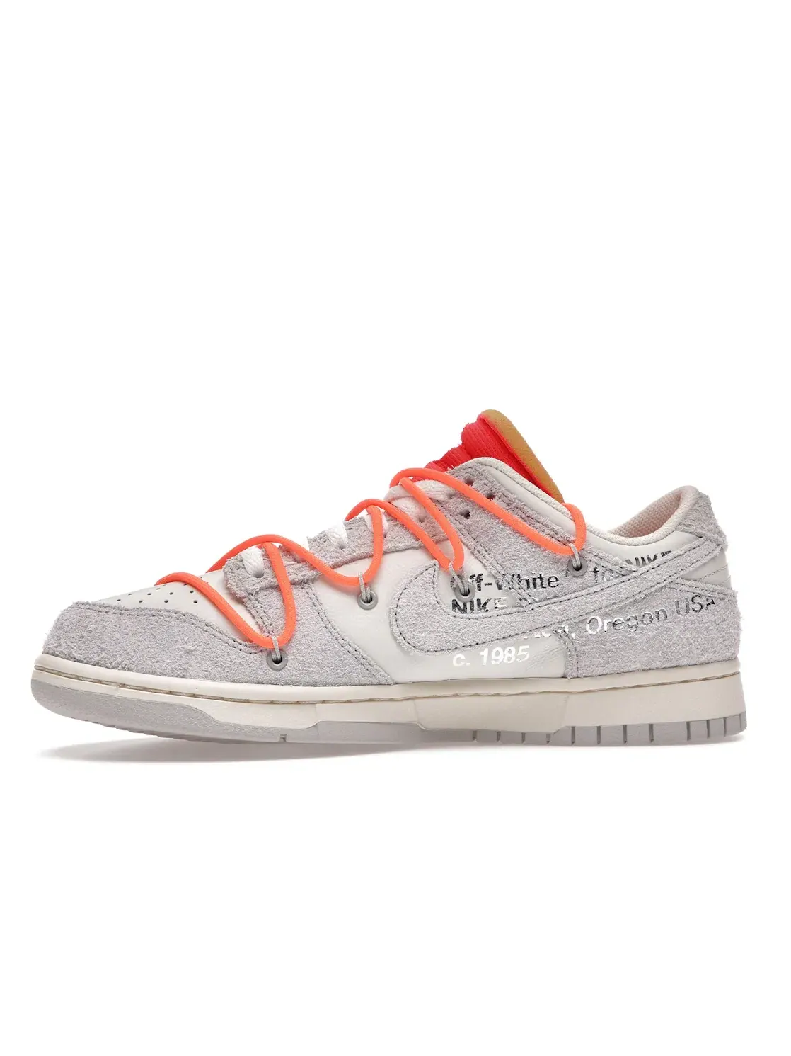 Мужские кроссовки с принтом Nike Dunk Low Off-White Lot 31 Nike — изображение 3 из 4, серый-оранжевый
