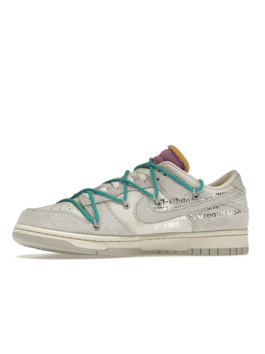 Мужские кроссовки кожаные Nike Dunk Low Off-White Lot 36 Nike — изображение 3 из 4, серый