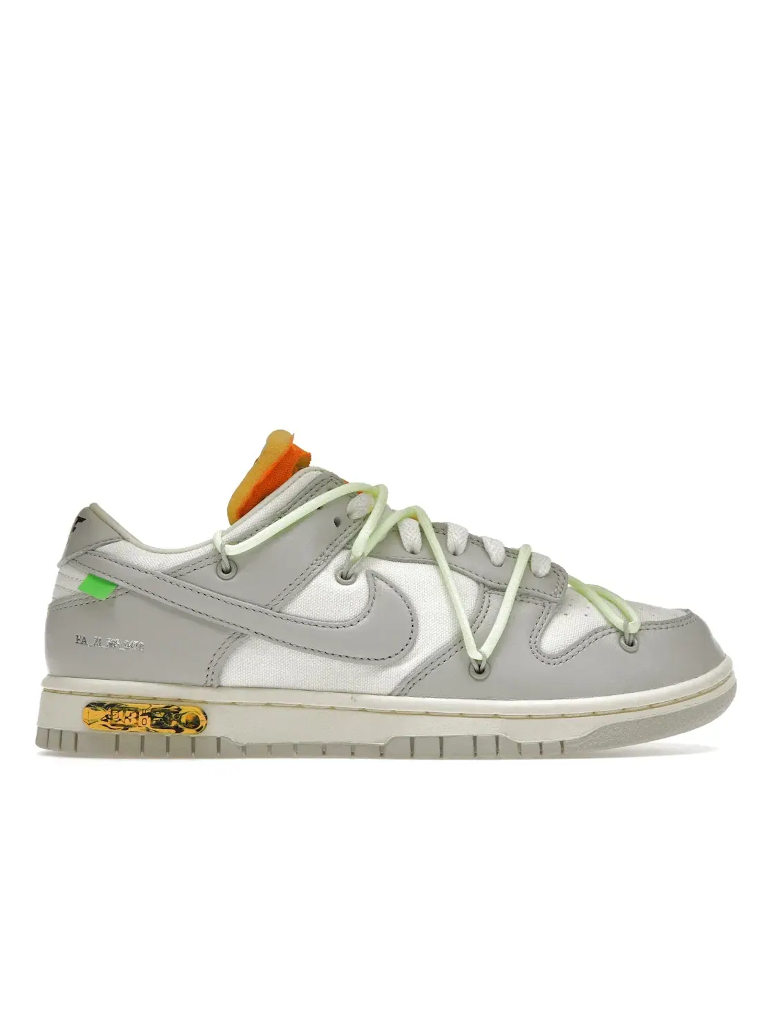 Мужские кроссовки Lifestyle с дизайном от Virgil Abloh Nike Dunk Low Nike — изображение 1 из 4, серый