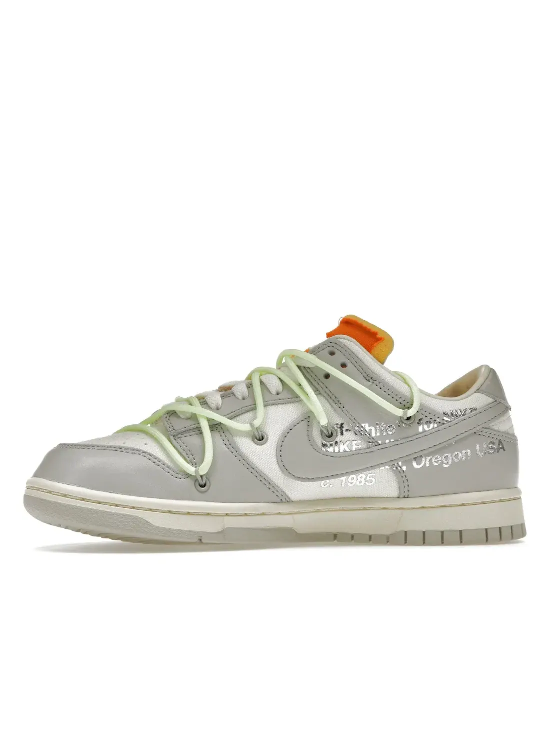 Мужские кроссовки Lifestyle с дизайном от Virgil Abloh Nike Dunk Low Nike — изображение 3 из 4, серый
