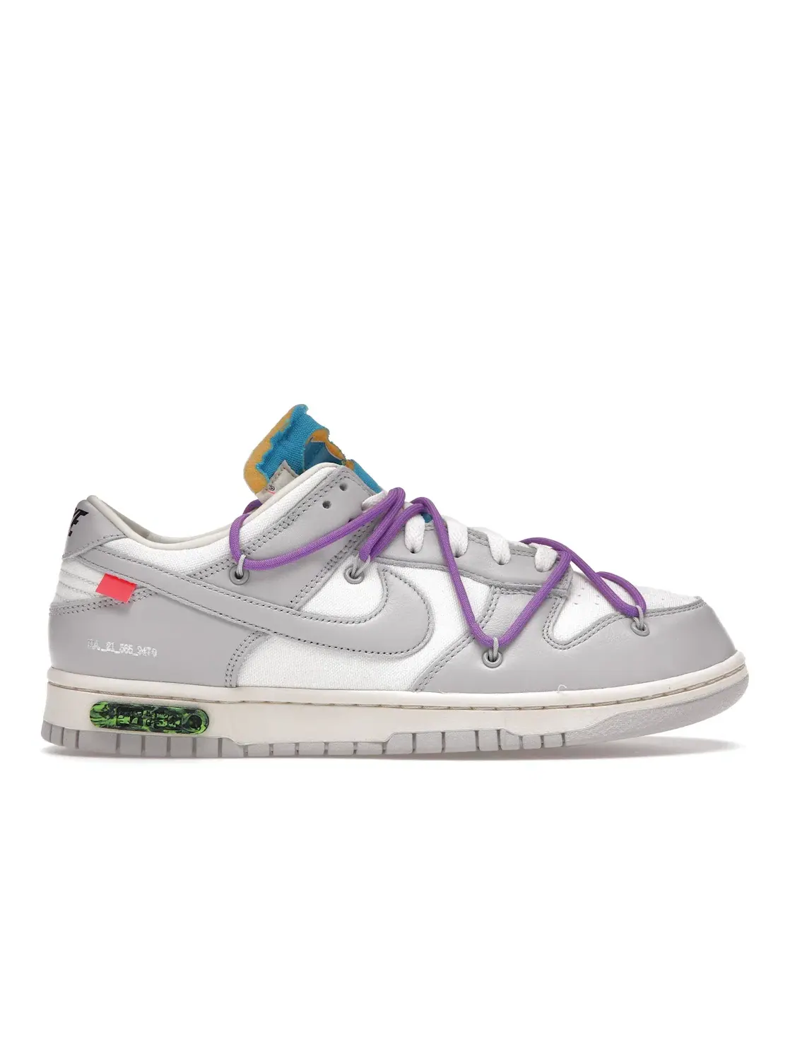 Мужские кроссовки Lifestyle с деконструированным дизайном Nike Dunk Low Off-White Lot 47 Nike — изображение 1 из 4, серый