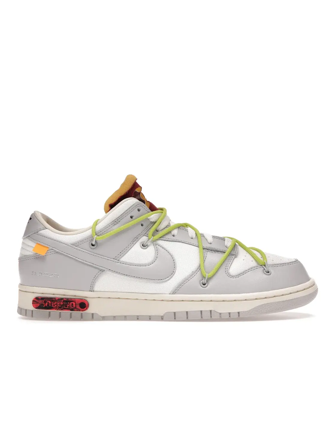 Мужские кроссовки с контрастными цветами Nike Dunk Low Off-White Lot 8 Nike — изображение 1 из 4, серый