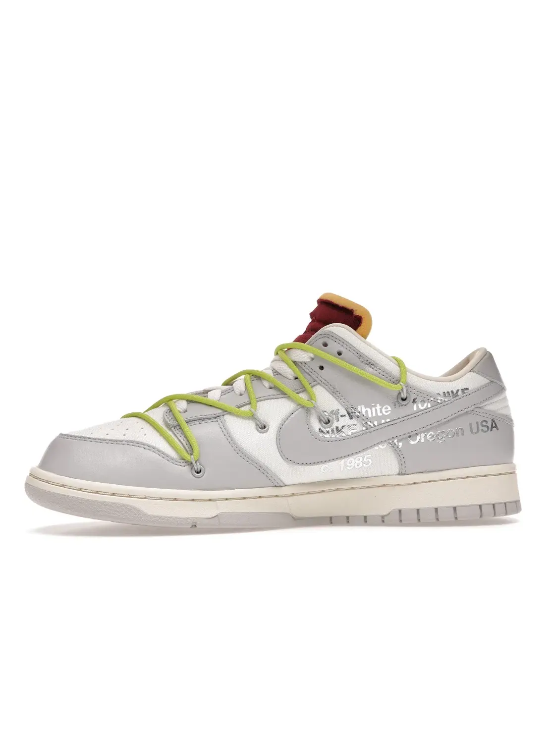 Мужские кроссовки с контрастными цветами Nike Dunk Low Off-White Lot 8 Nike — изображение 3 из 4, серый