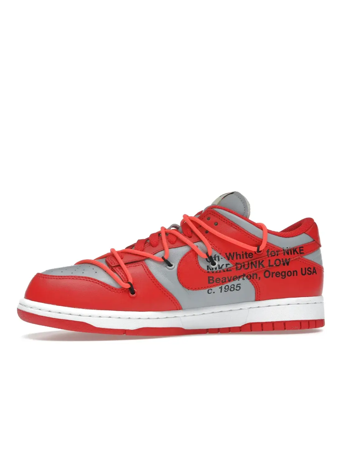 Мужские кроссовки Lifestyle с принтом Nike Dunk Low Off-White Nike — изображение 3 из 4, красный/красный-серый