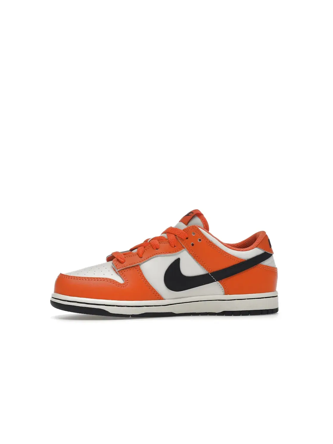 Детские кроссовки с лакированной кожи Nike Dunk Low Patent (2022) (PS) Nike — изображение 3 из 4, оранжевый/белый/черный