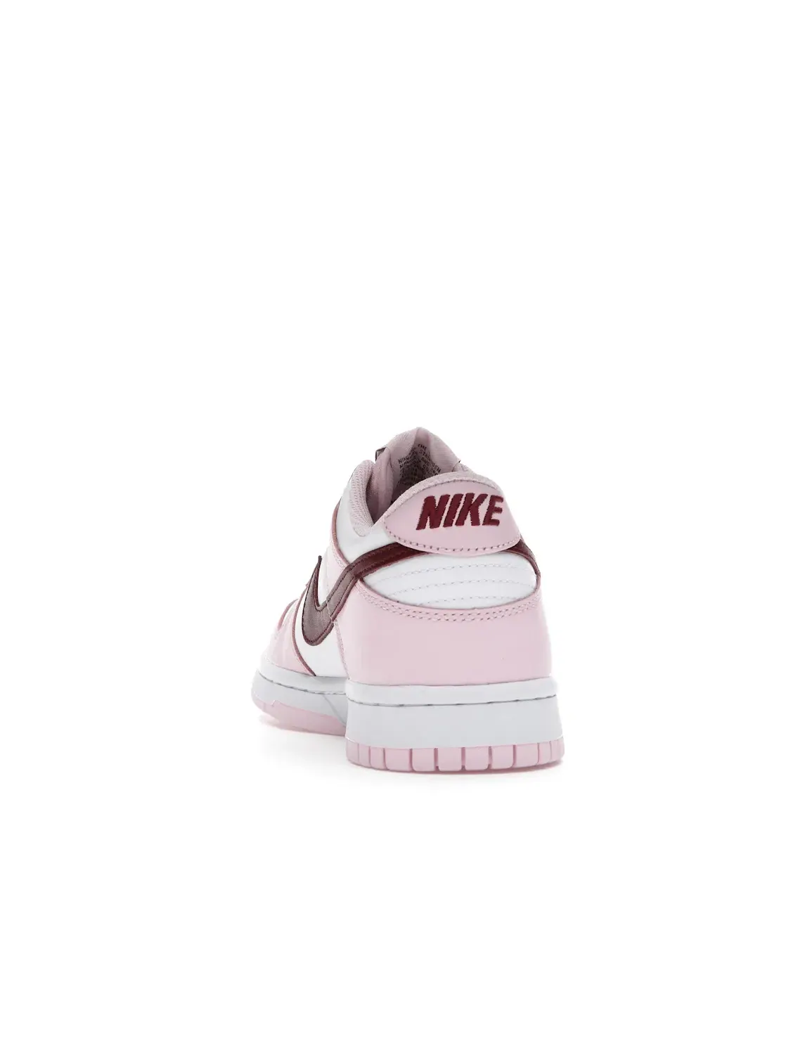 Детские кроссовки для мальчиков и девочек с кожаным верхом Nike Dunk Low Nike — изображение 4 из 4, розовый/белый-темный