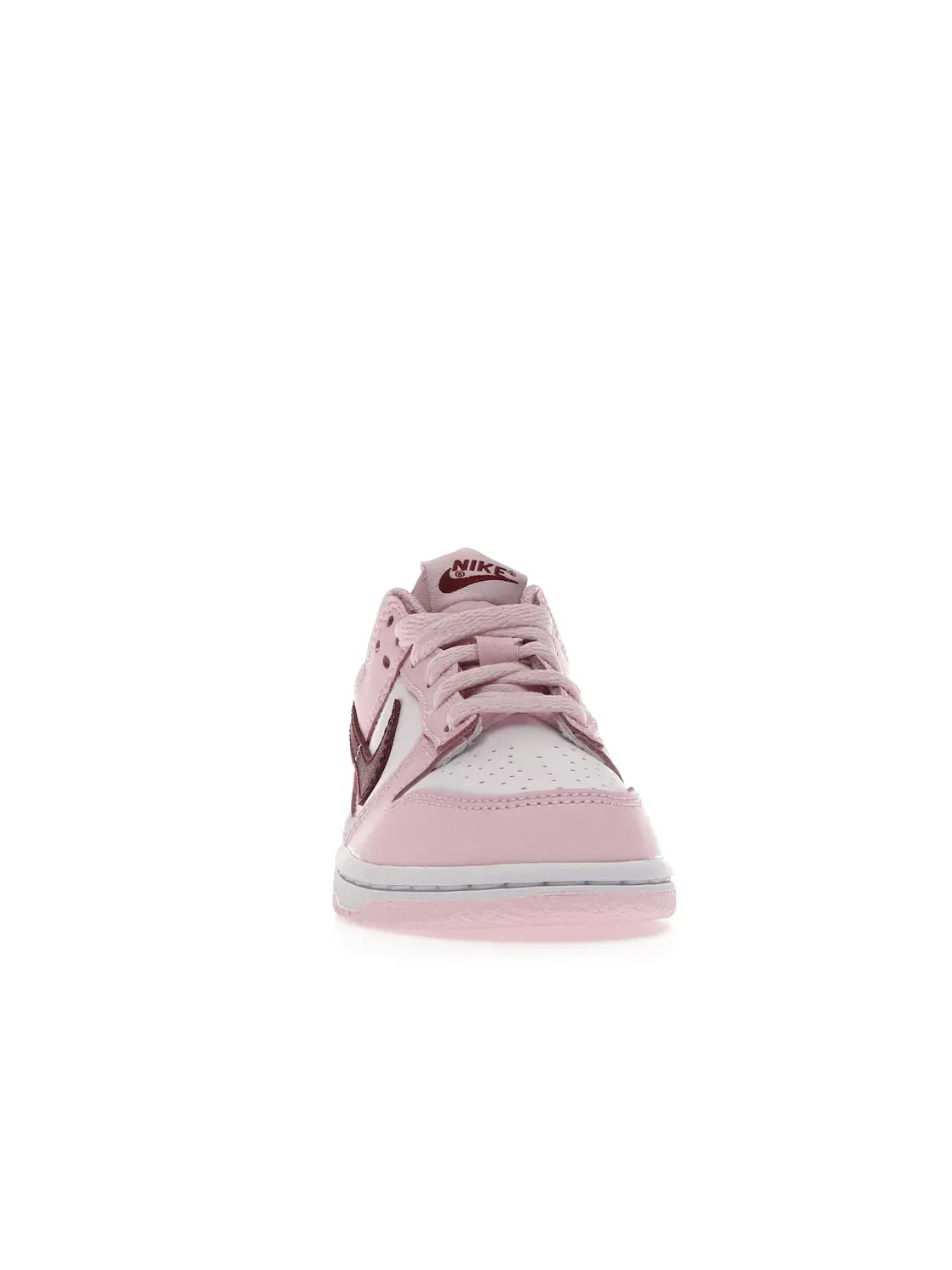 Детские кроссовки с кожаным верхом Nike Dunk Low — изображение 2 из 4, розовый/красный-белый
