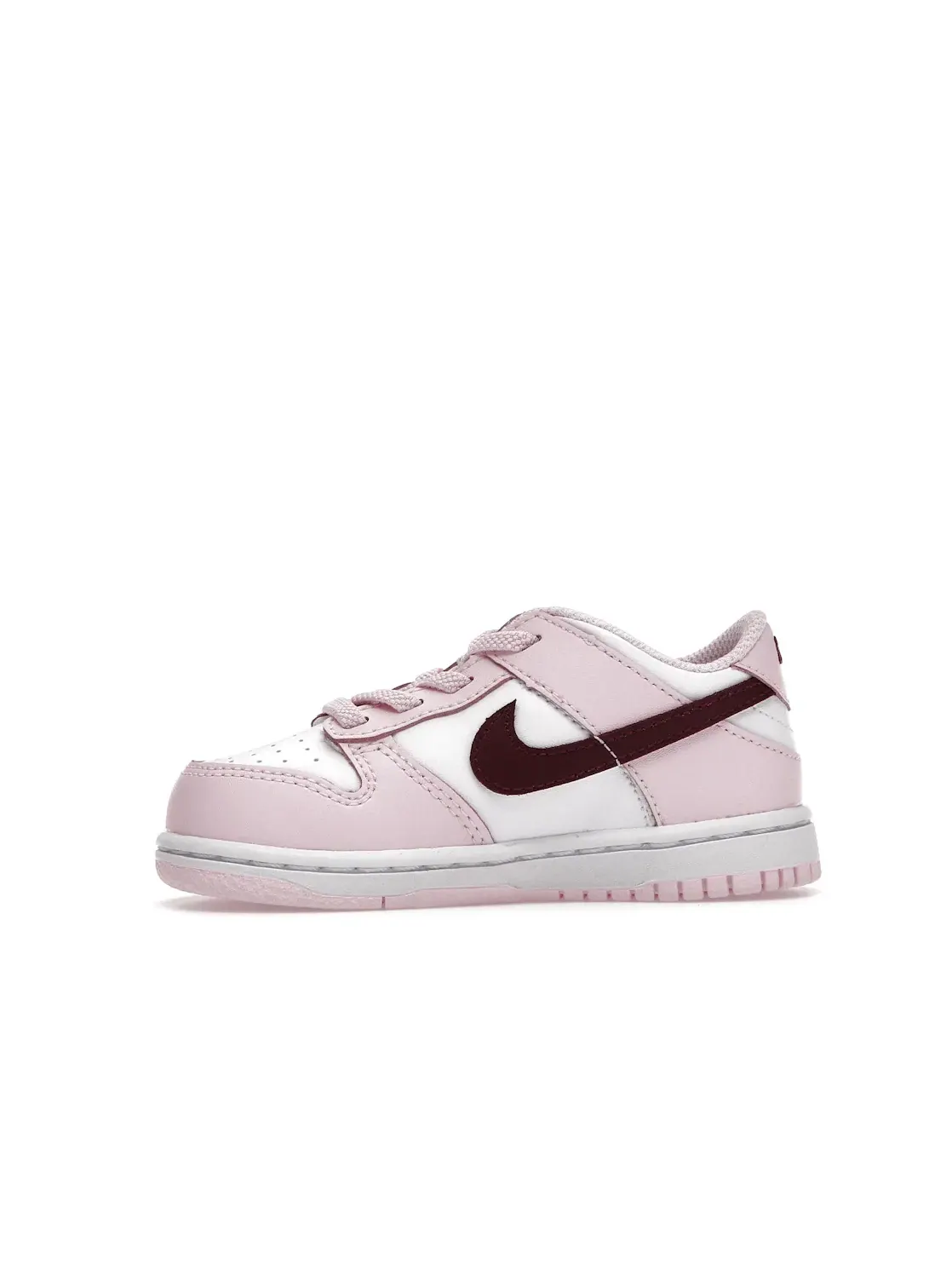 Детские кроссовки для мальчиков с кожаным верхом Nike Dunk Low — изображение 3 из 4, розовый/красный-белый