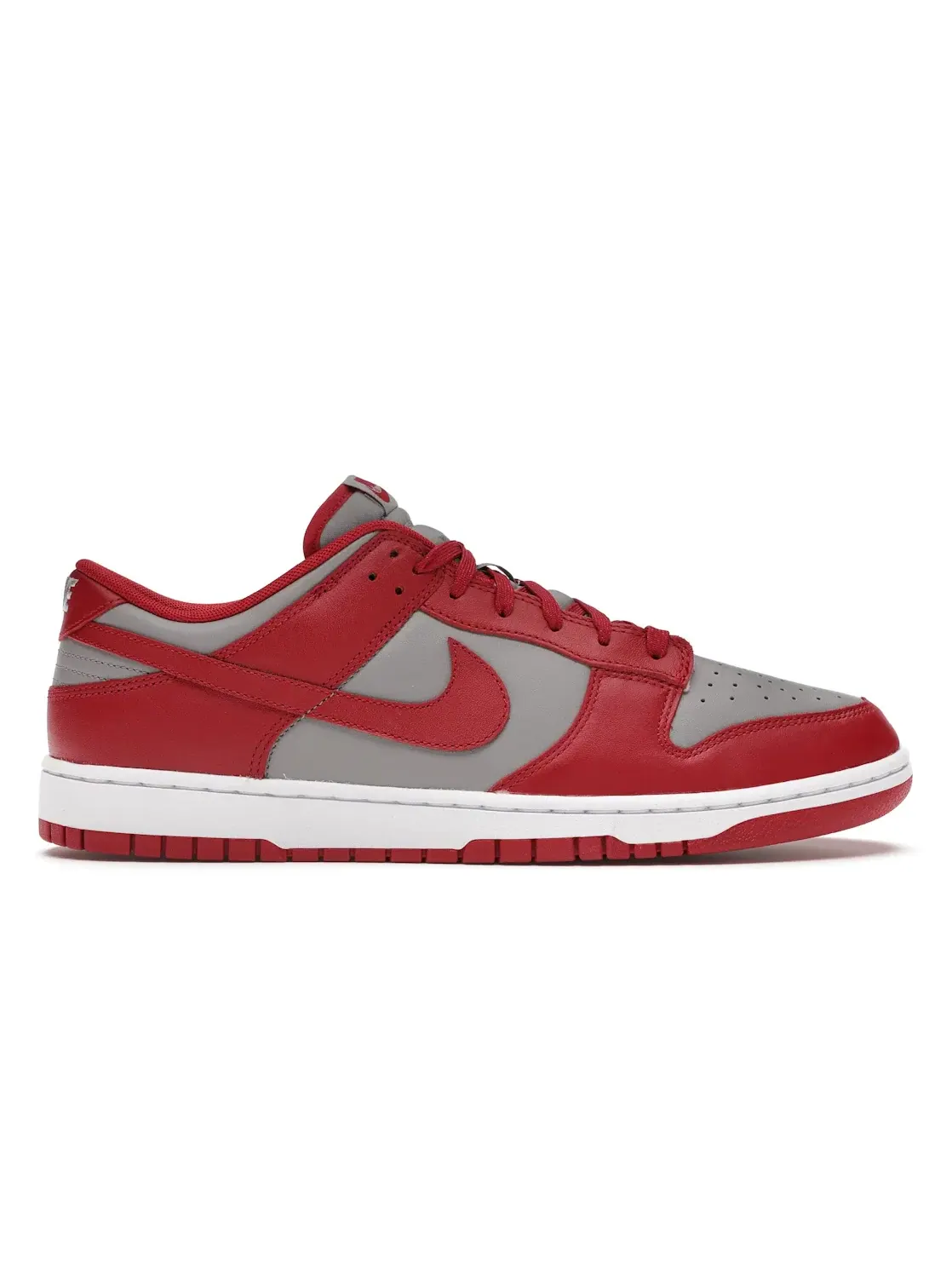 Мужские кроссовки Lifestyle с кожаным верхом Nike Dunk Low Retro — изображение 1 из 4, серый/белый/красный