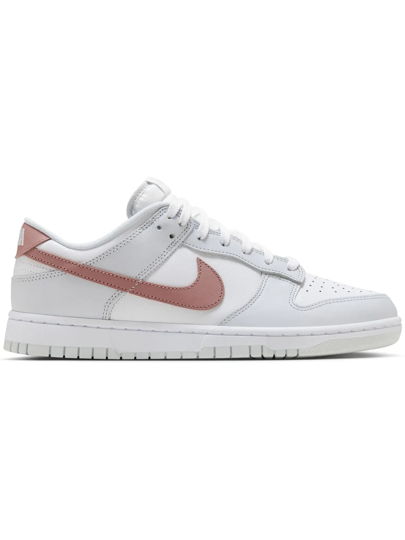 Мужские кроссовки кожаные Nike Dunk Low Retro — изображение 1 из 4, белый/платиновый-красный