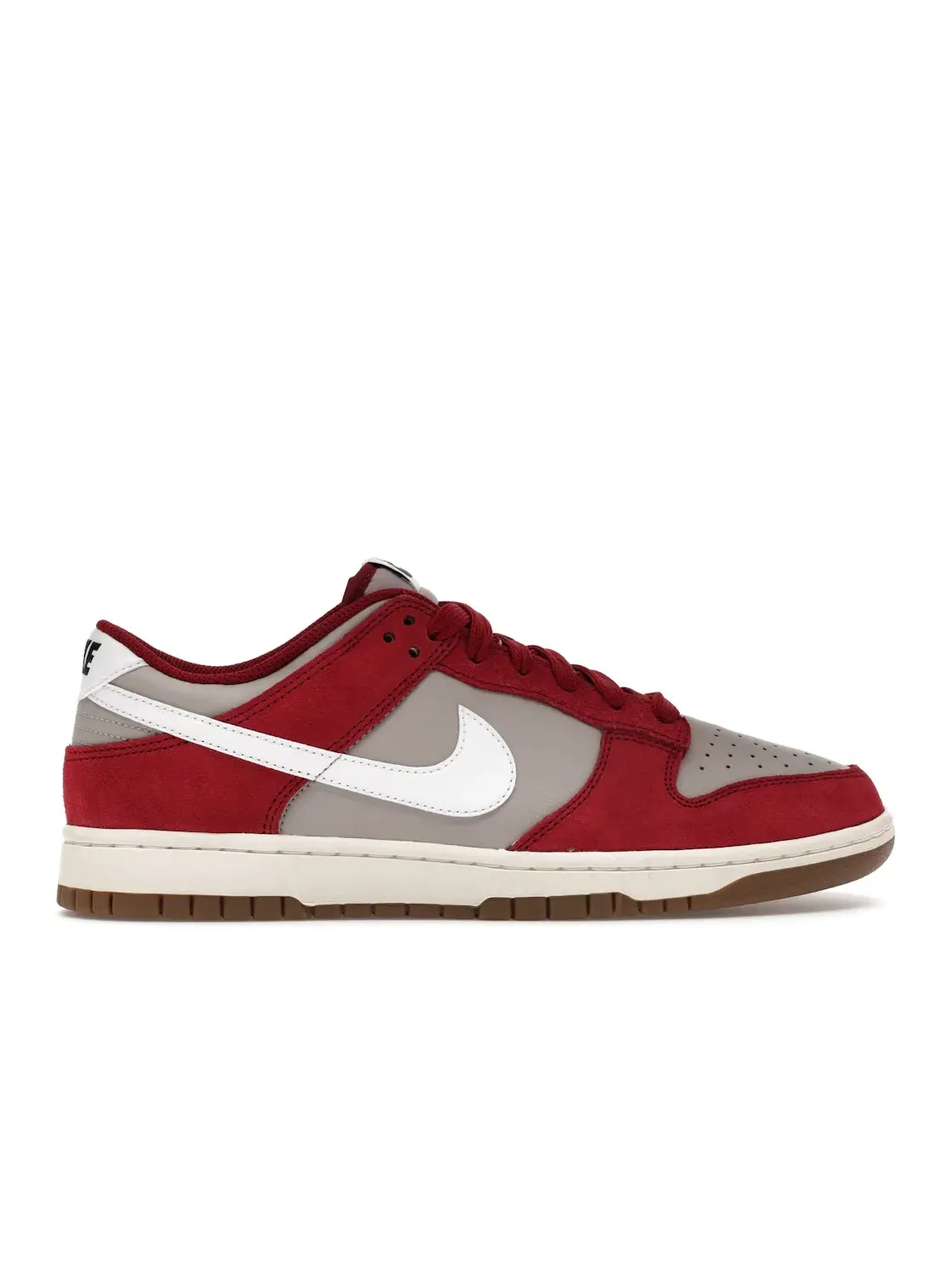 Мужские кроссовки повседневные Nike Dunk Low Retro SE — изображение 1 из 4, серый/белый/красный