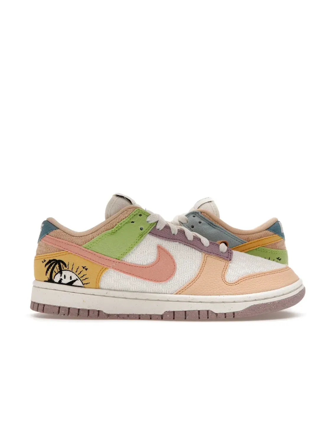 Женские кроссовки с абстрактным принтом Nike Dunk Low Retro Nike — изображение 1 из 4, золотистый-светлый