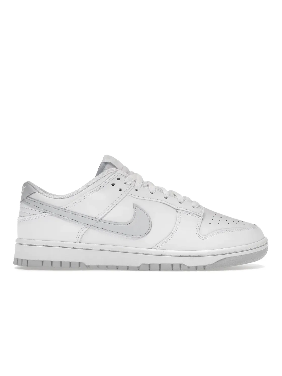 Мужские кроссовки низкие кожаные Nike Dunk Low Retro — изображение 1 из 4, белый/платиновый