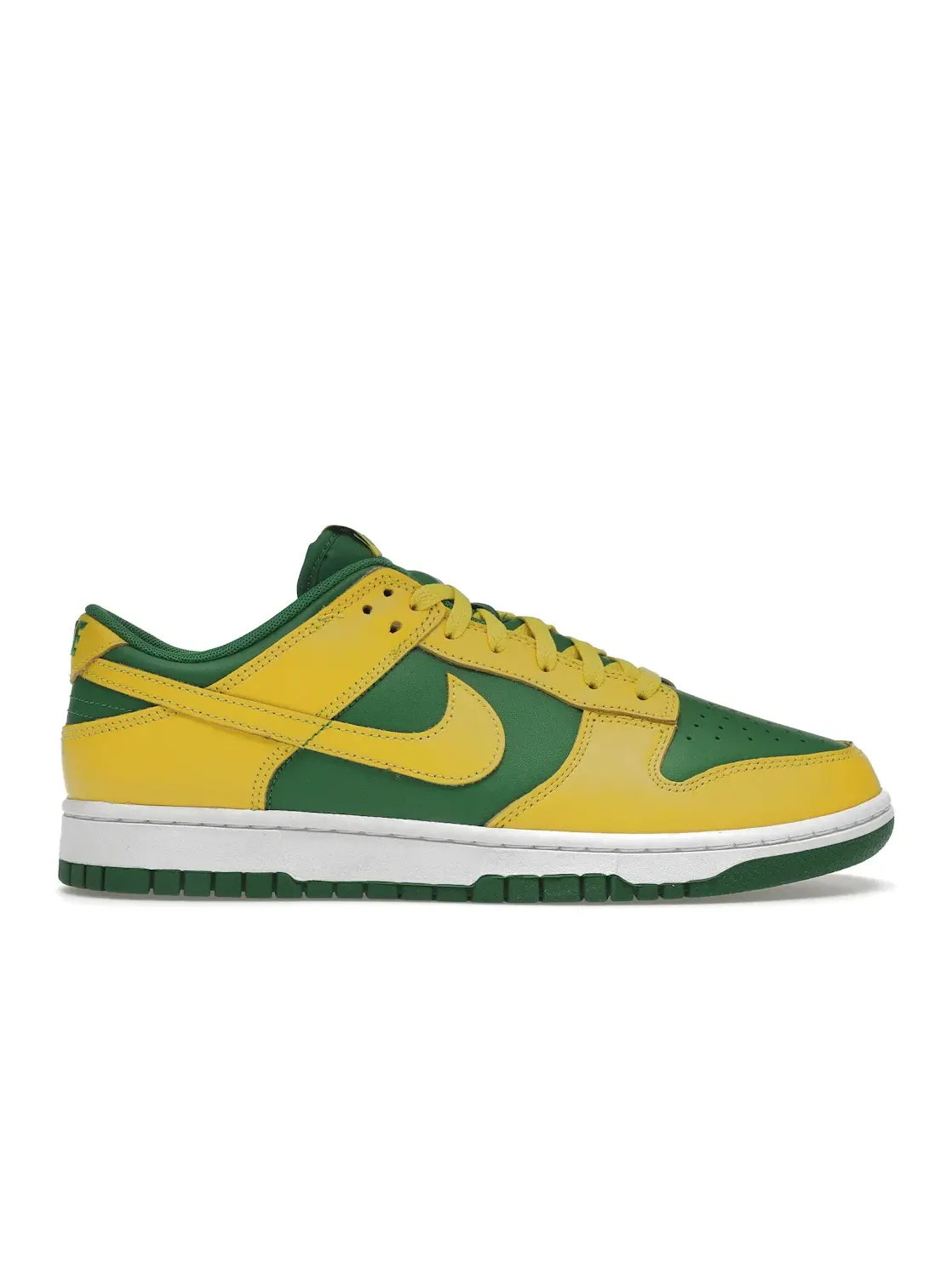 Мужские кроссовки с цветовой блокировкой Nike Dunk Low Retro — изображение 1 из 4, зеленый/желтый-белый