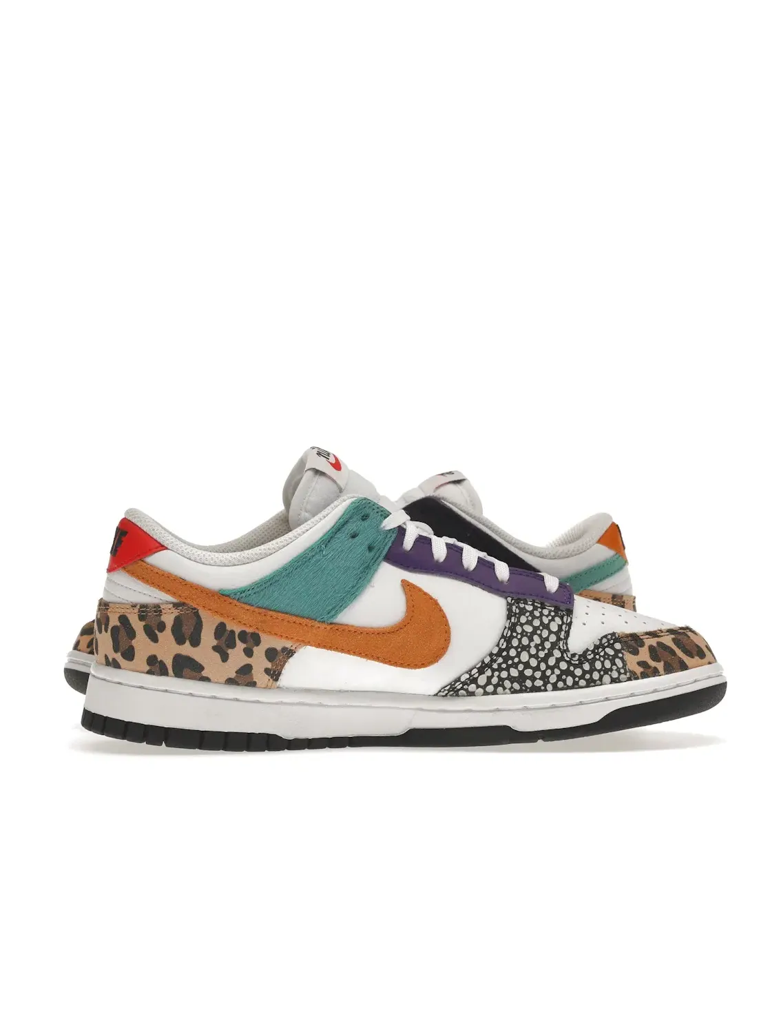 Женские кроссовки с принтом Nike Dunk Low Safari Mix Nike — изображение 3 из 4, белый//фиолетовый