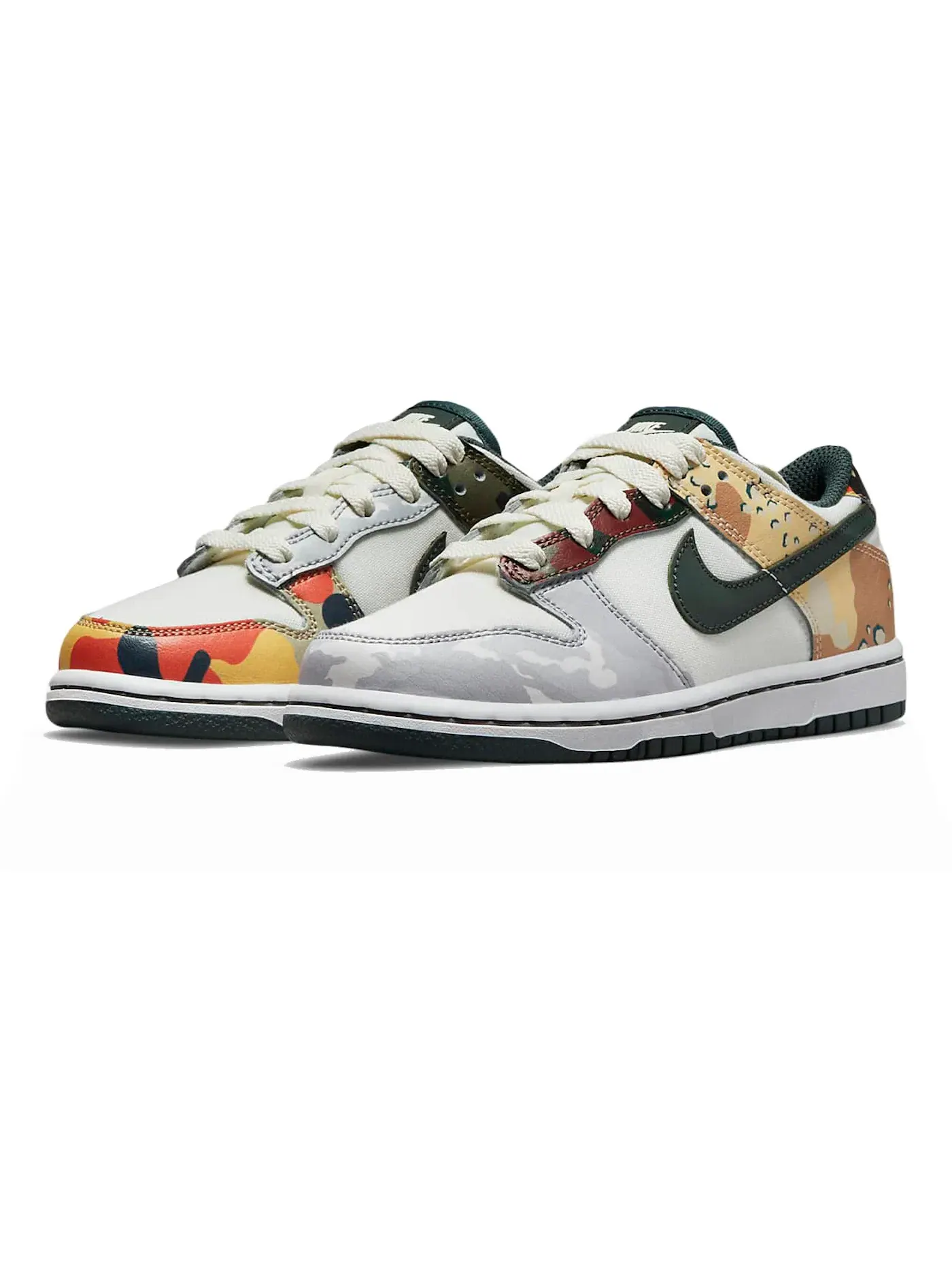 Детские кроссовки Lifestyle с камуфляжным принтом Nike Dunk Low — изображение 1 из 1