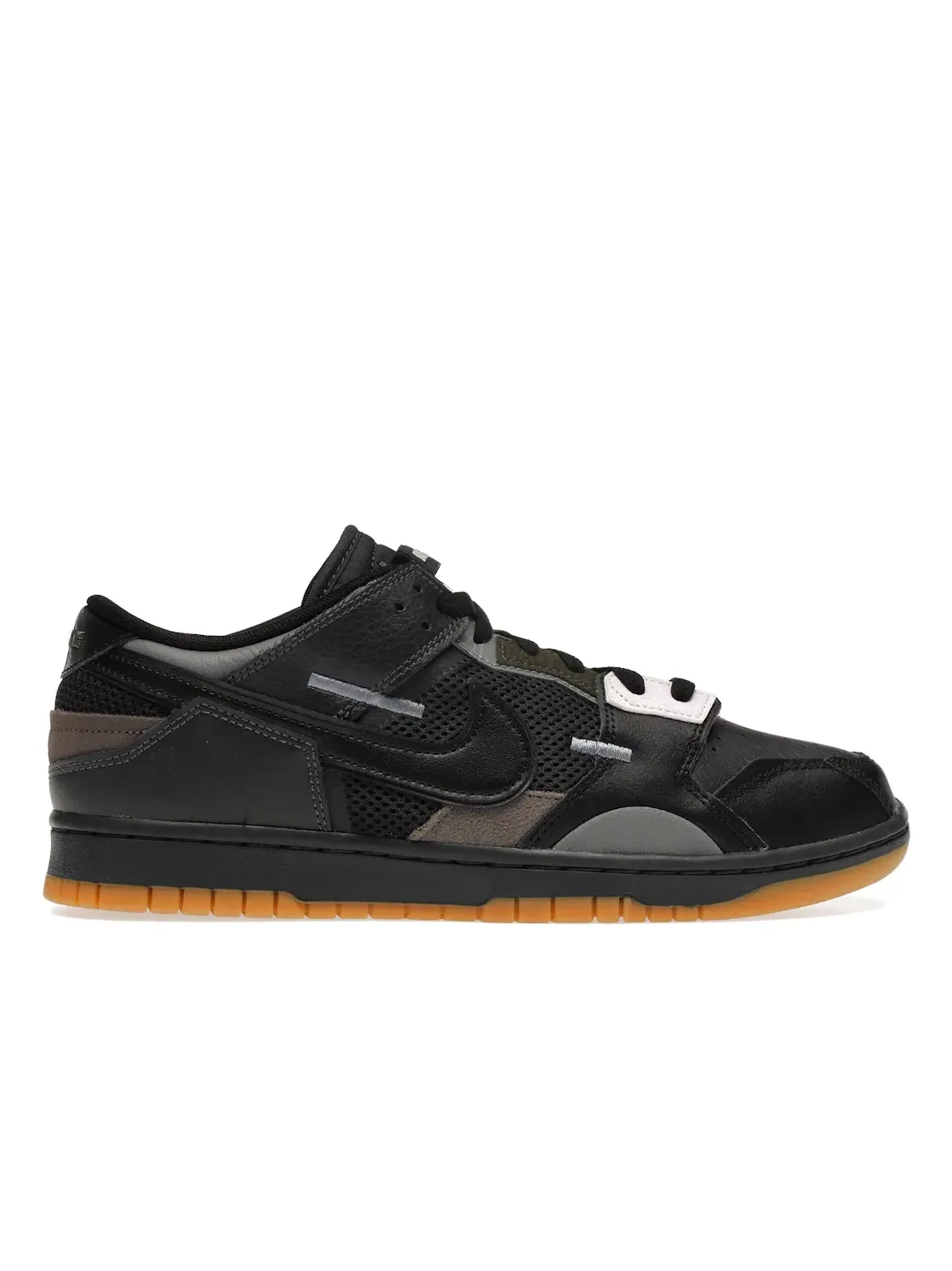 Мужские кроссовки с патчворком Nike Dunk Low Scrap Black Gum — изображение 1 из 4, серый/черный