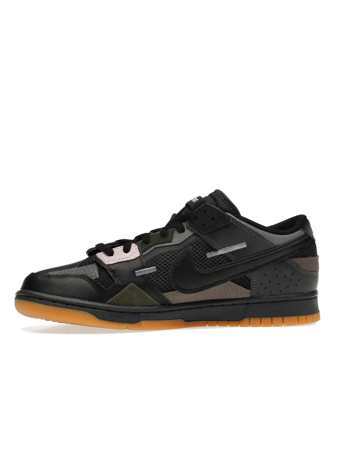 Мужские кроссовки с патчворком Nike Dunk Low Scrap Black Gum — изображение 3 из 4, серый/черный