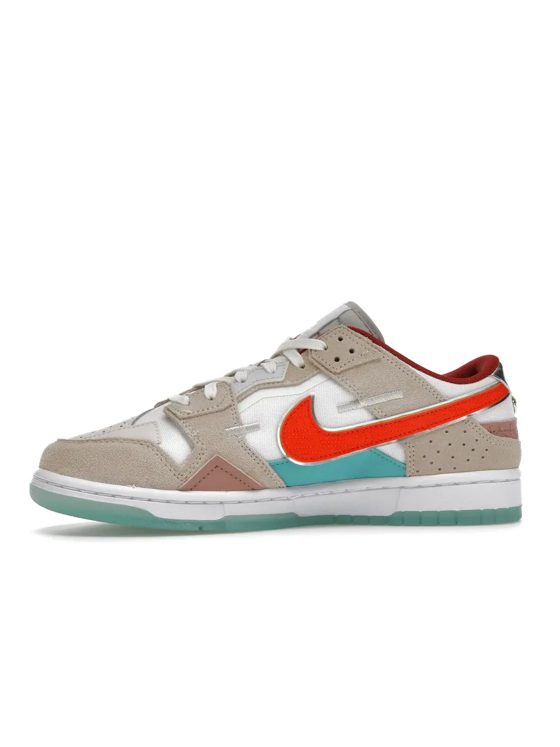 Мужские кроссовки lifestyle с деконструированным дизайном Nike Dunk Low Scrap — изображение 3 из 4, хаки/белый/оранжевый