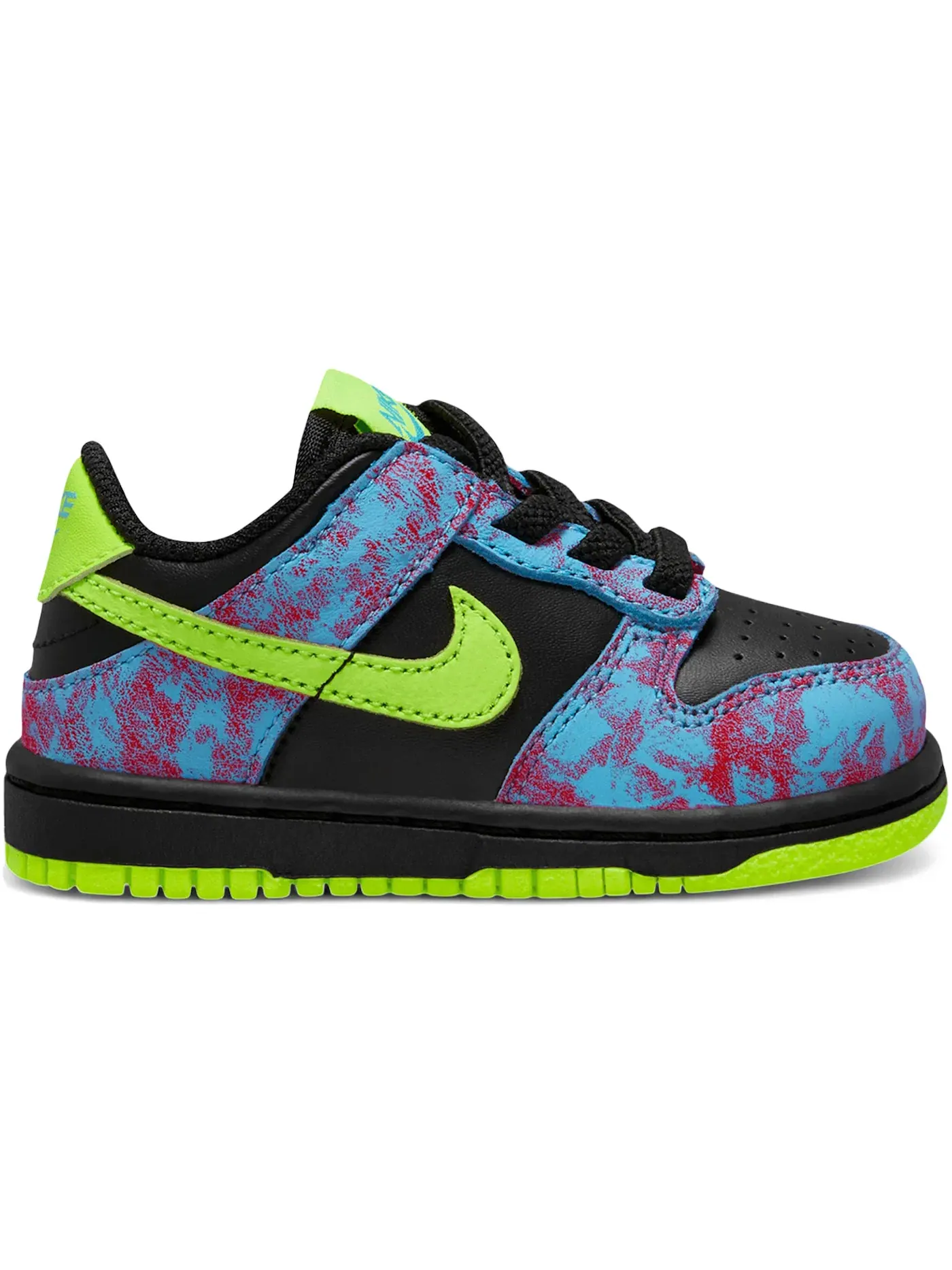 Детские кроссовки Lifestyle с принтом Nike Dunk Low SE Nike — изображение 1 из 1, мульти-/черный/синий