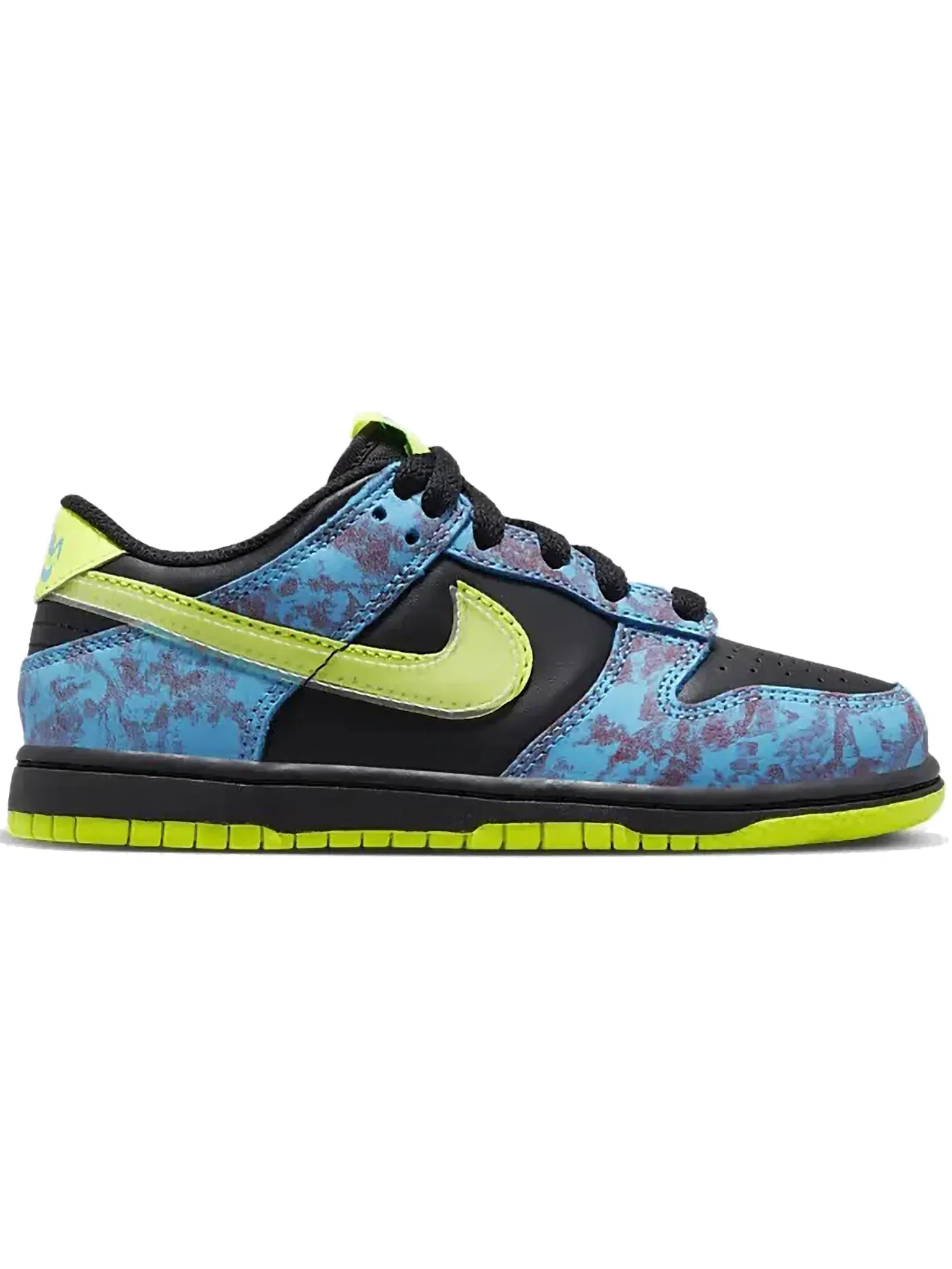 Детские кроссовки с кислотной отделкой Nike Dunk Low SE — изображение 1 из 1, мульти-/черный/синий