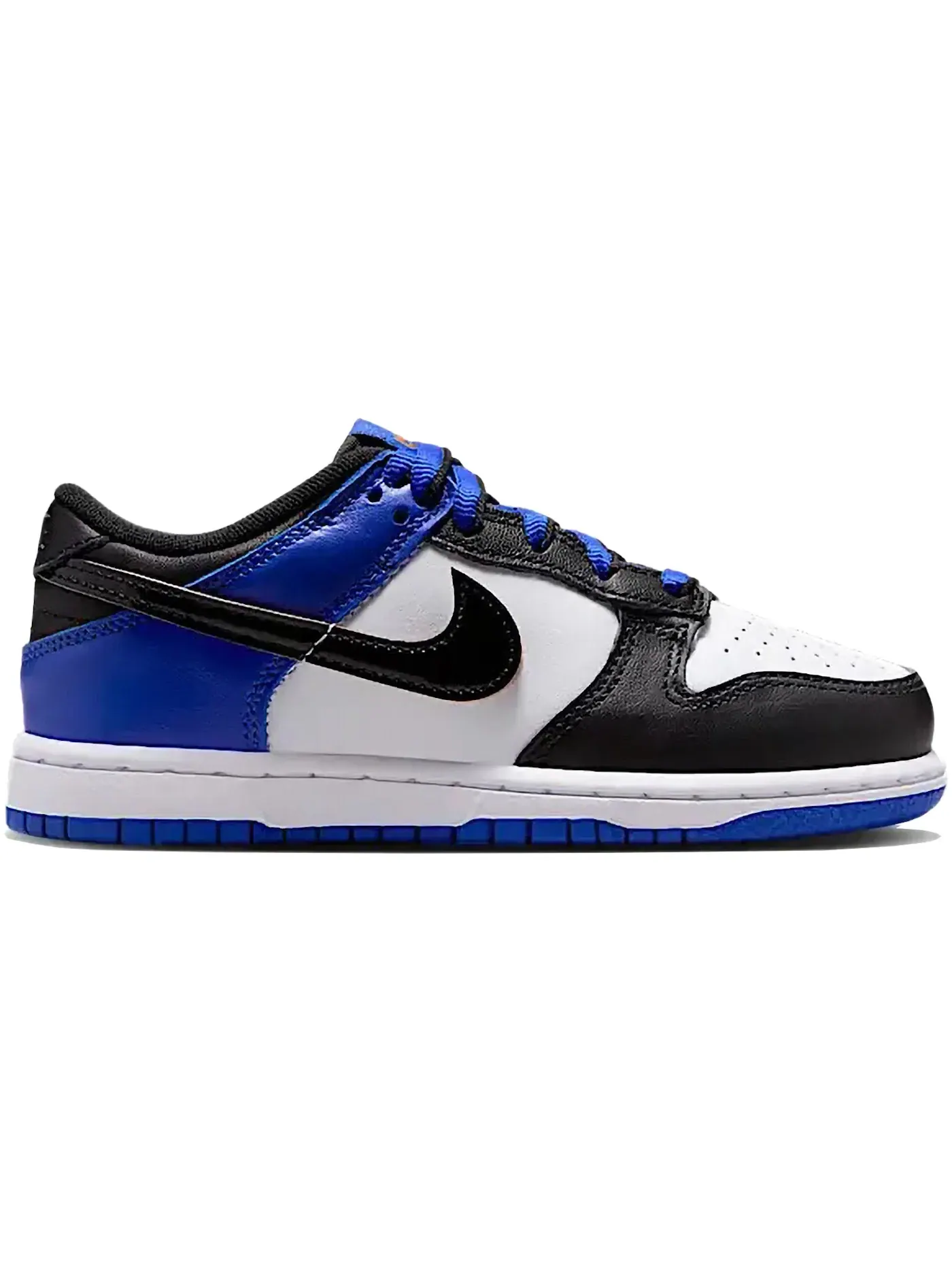 Детские кроссовки с длинным шнурованием Nike Dunk Low SE Nike — изображение 1 из 1, белый синий черный