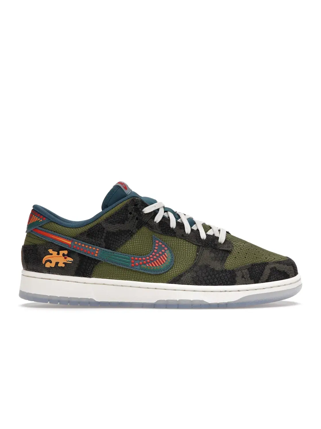 Мужские кроссовки с принтом Nike Dunk Low Nike — изображение 1 из 4, зеленый/синий