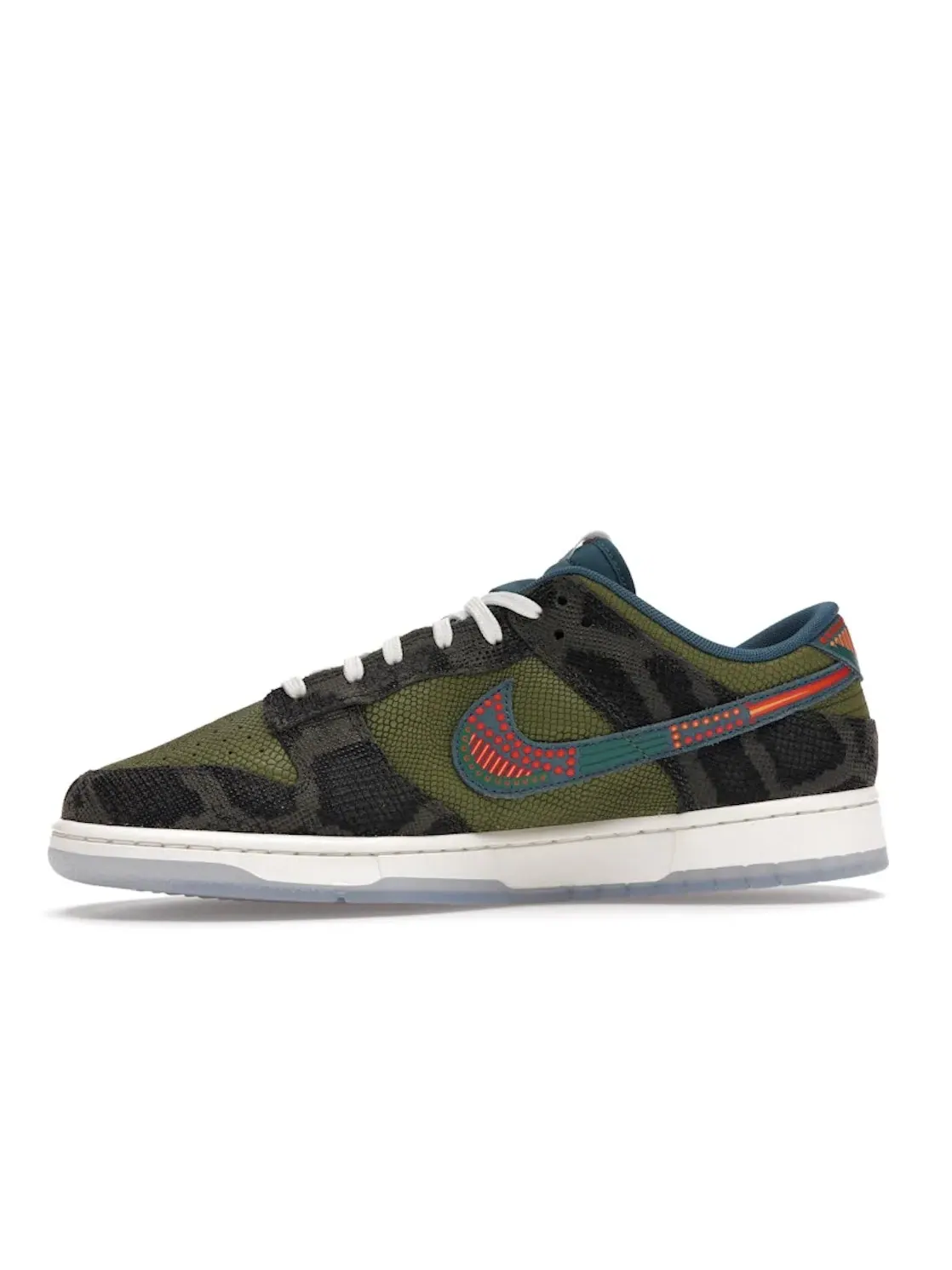 Мужские кроссовки с принтом Nike Dunk Low Nike — изображение 3 из 4, зеленый/синий