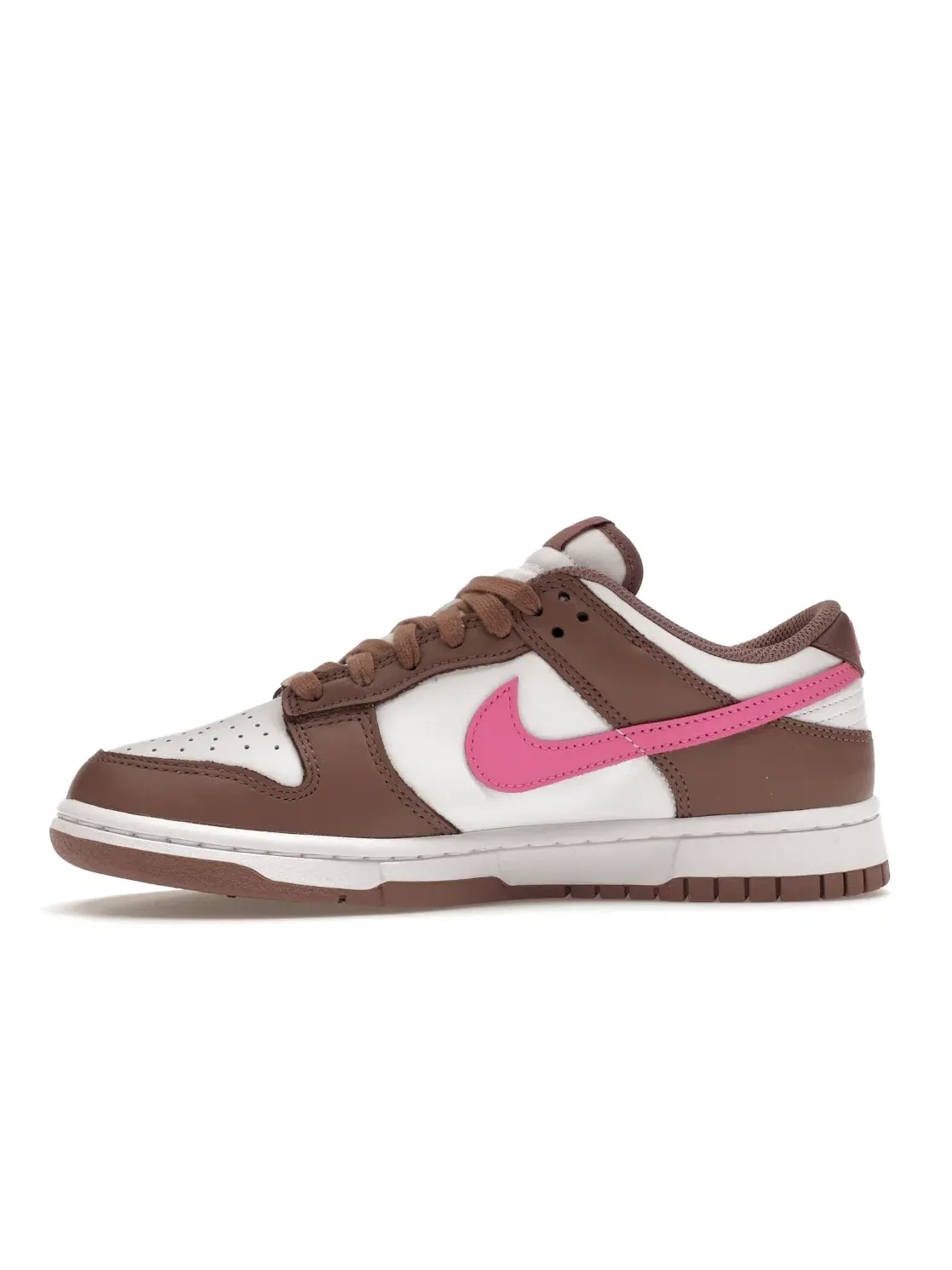 Женские кроссовки кожаные Nike Dunk Low — изображение 3 из 4, розовый-белый