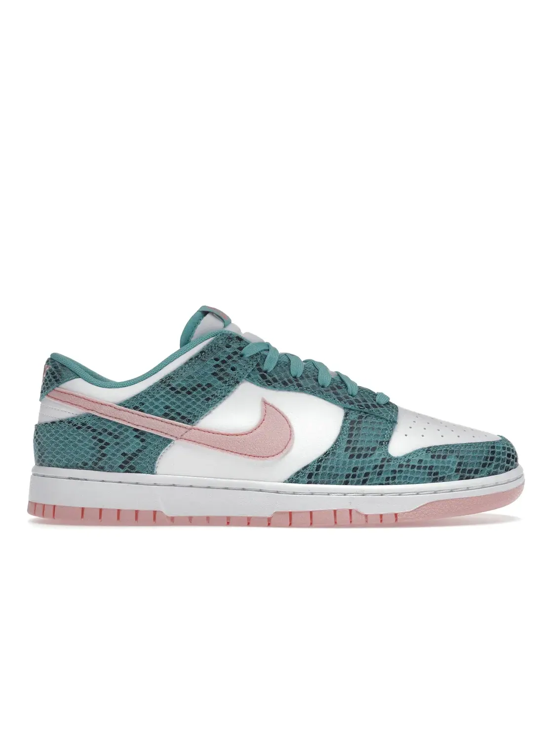 Мужские кроссовки с узором под змеиную кожу Nike Dunk Low — изображение 1 из 4, белый/--черный