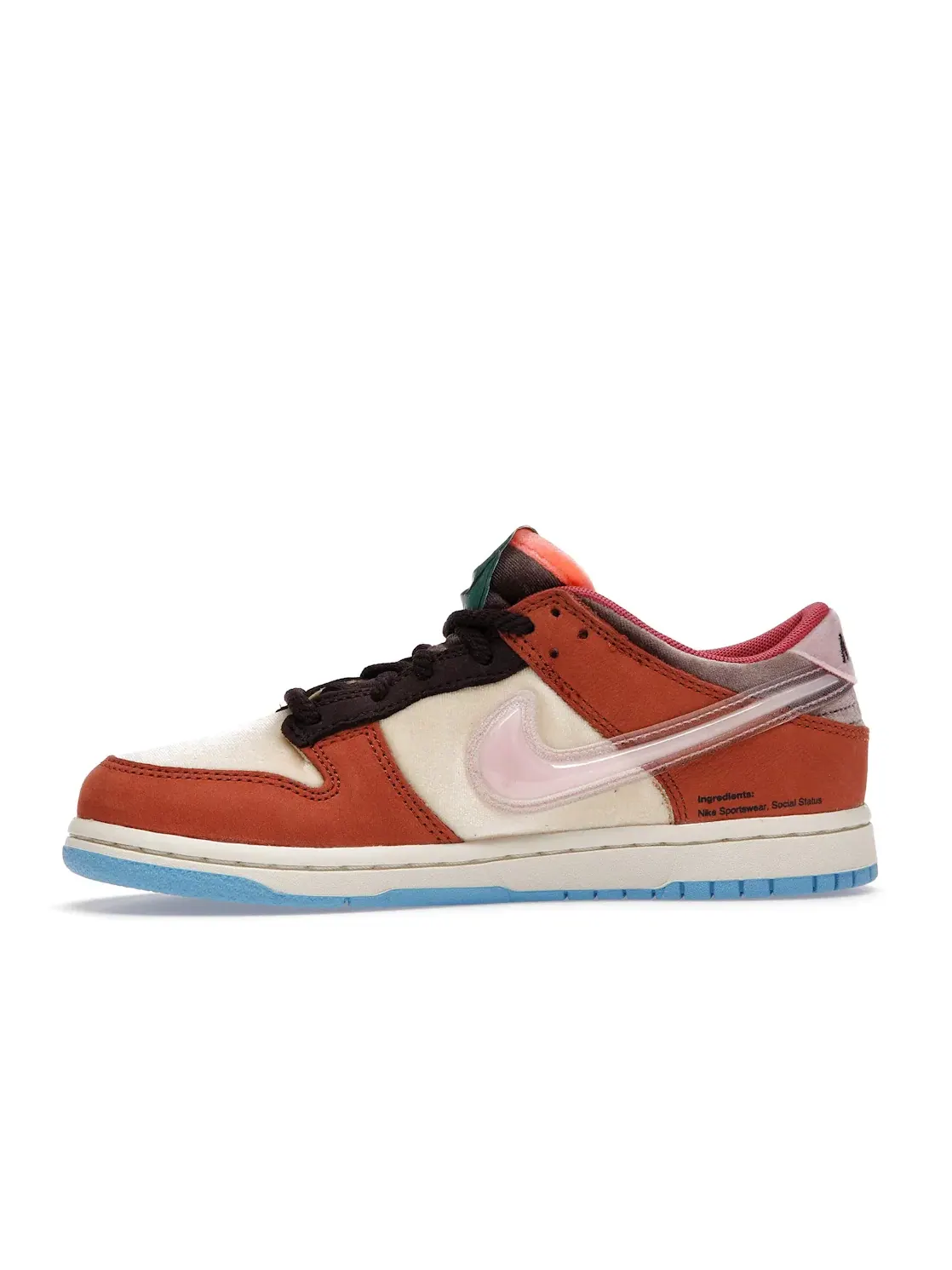 Детские кроссовки Lifestyle с принтом Nike Dunk Low Nike — изображение 3 из 4, розовый-коричневый