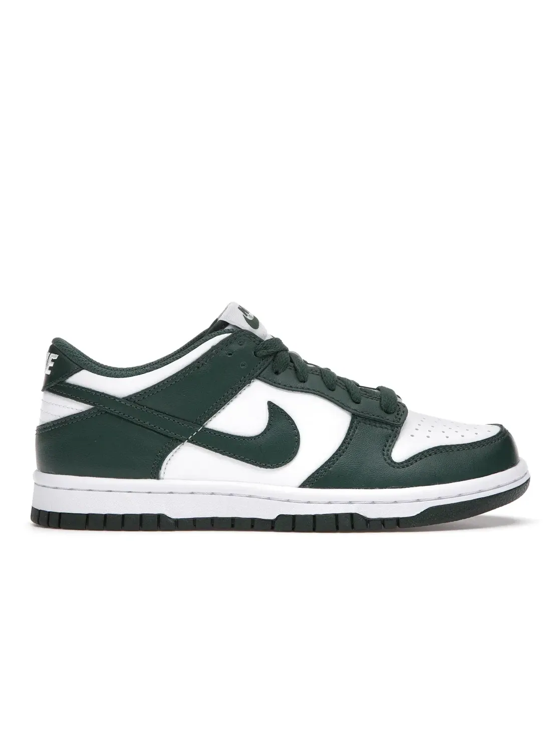 Детские кроссовки на шнуровке Nike Dunk Low Nike — изображение 1 из 4, белый/зеленый/белый