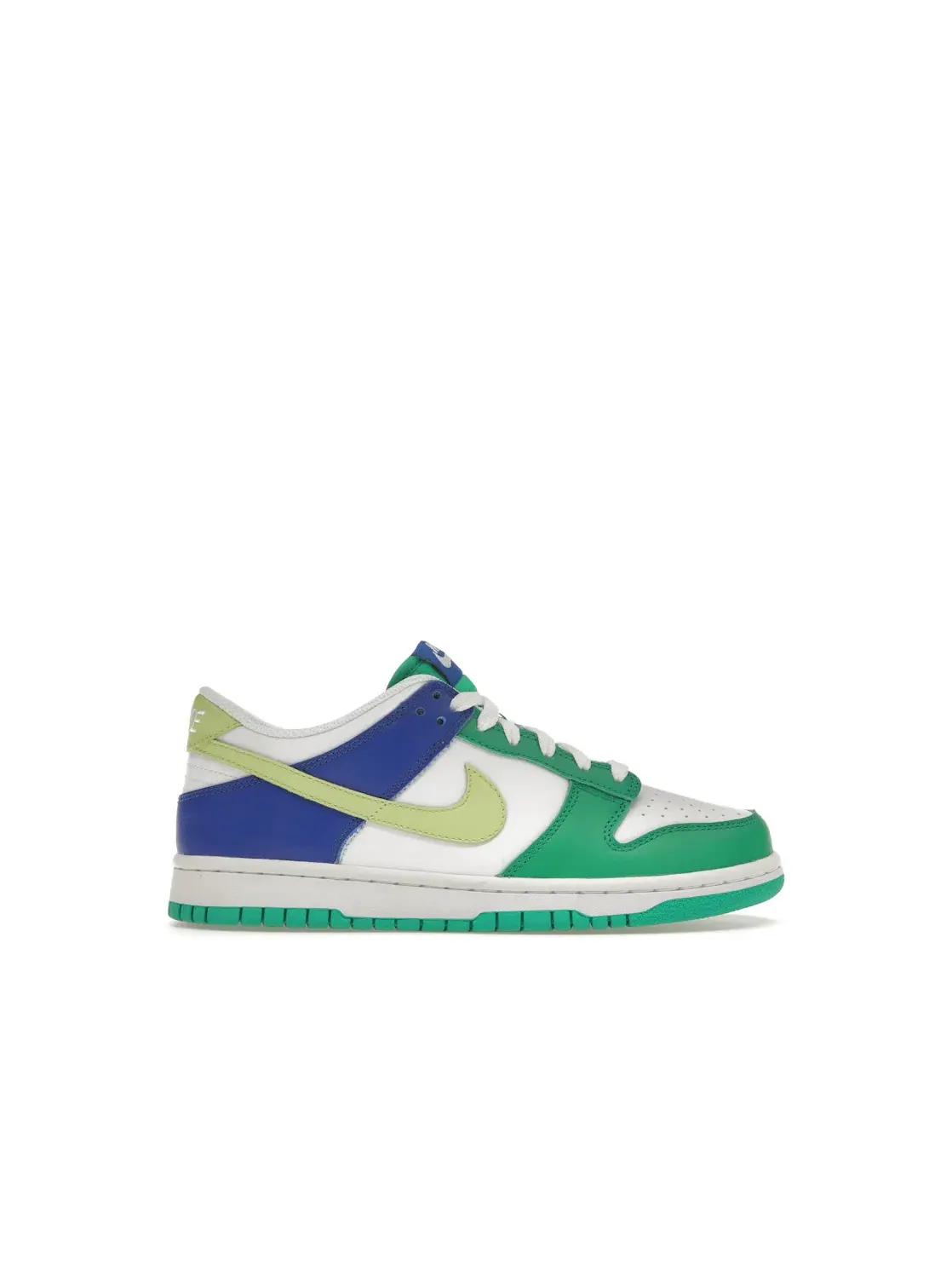 Детские кроссовки для мальчиков и девочек с принтом Nike Dunk Low Nike — изображение 1 из 4, белый/зеленый//светлый