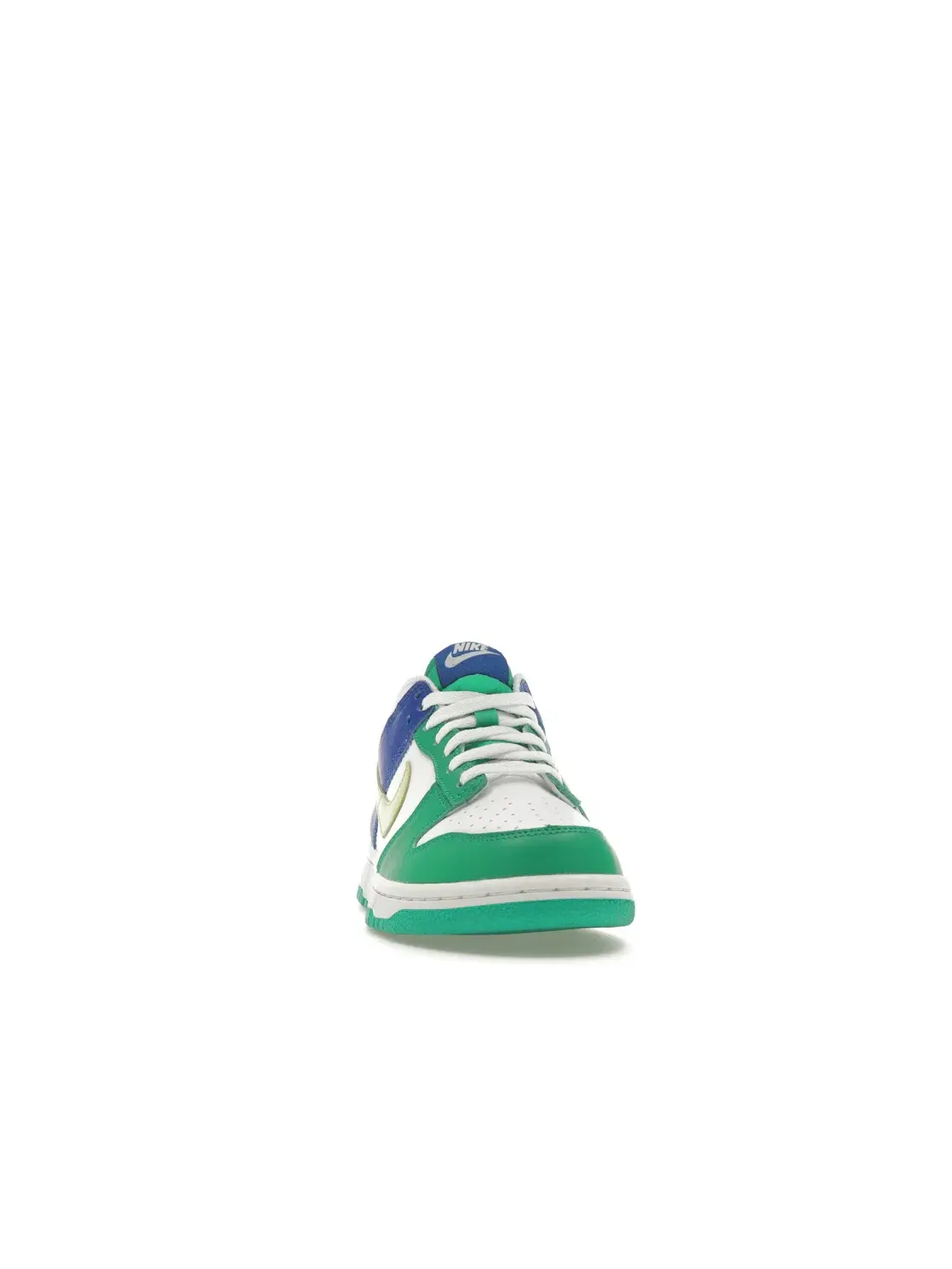 Детские кроссовки для мальчиков и девочек с принтом Nike Dunk Low Nike — изображение 2 из 4, белый/зеленый//светлый