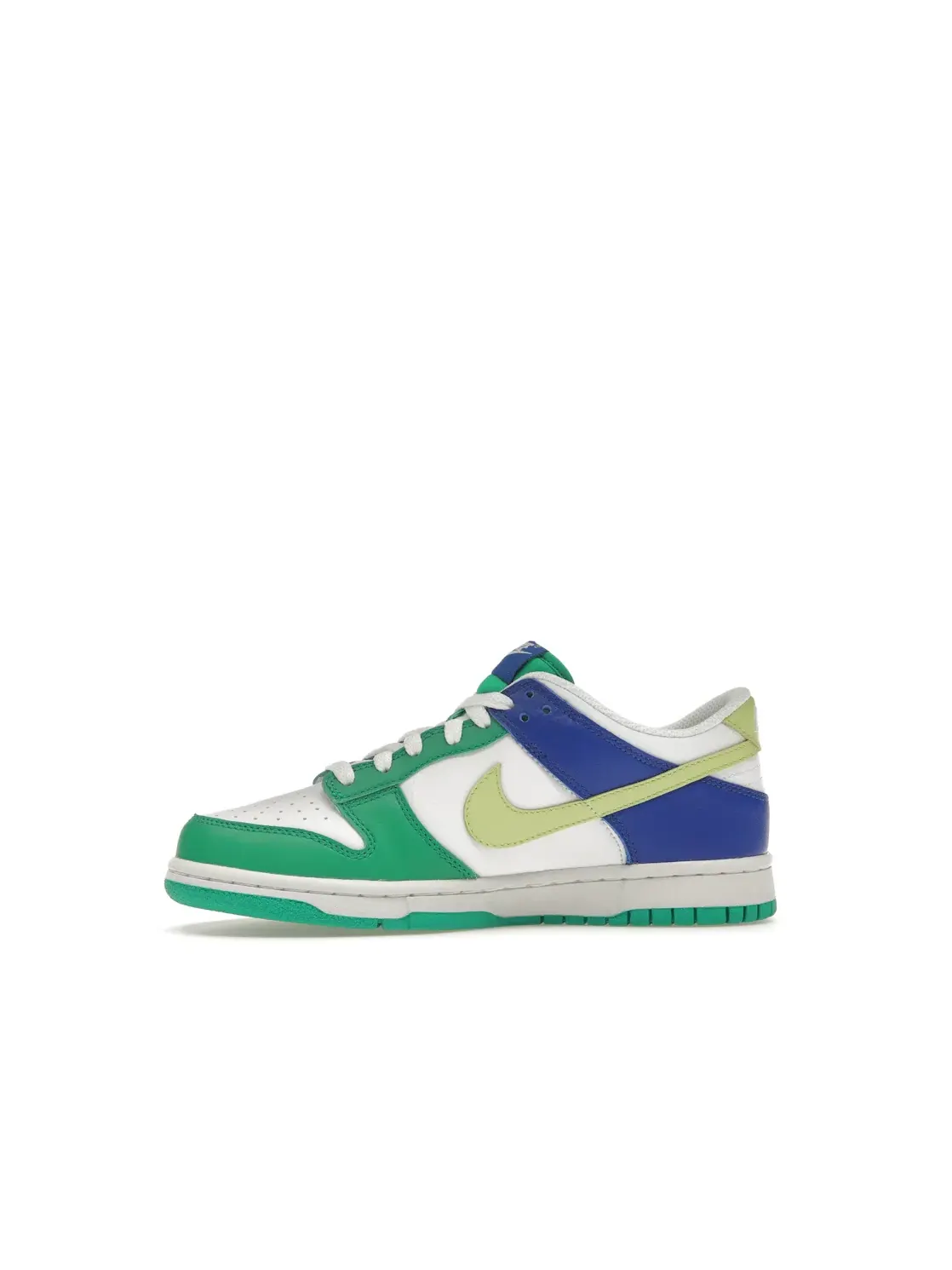 Детские кроссовки для мальчиков и девочек с принтом Nike Dunk Low Nike — изображение 3 из 4, белый/зеленый//светлый