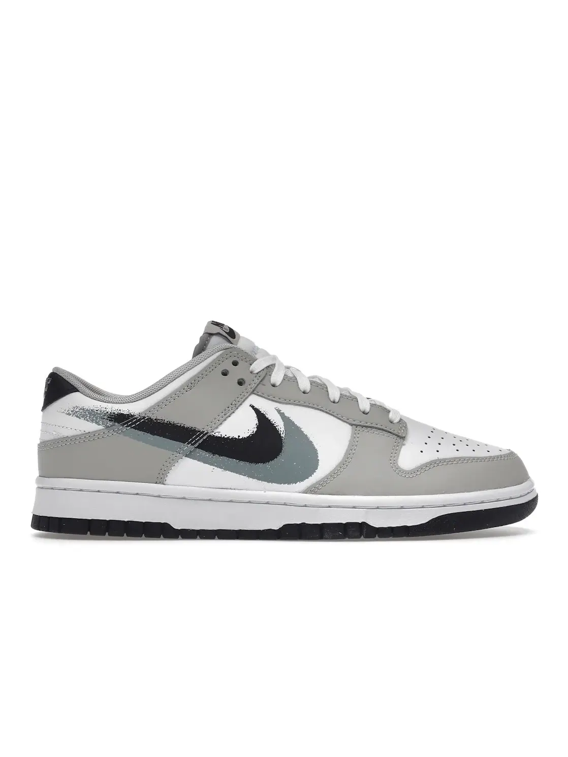 Мужские кроссовки с двойным логотипом Nike Dunk Low Nike — изображение 1 из 4, белый/светлый/черный